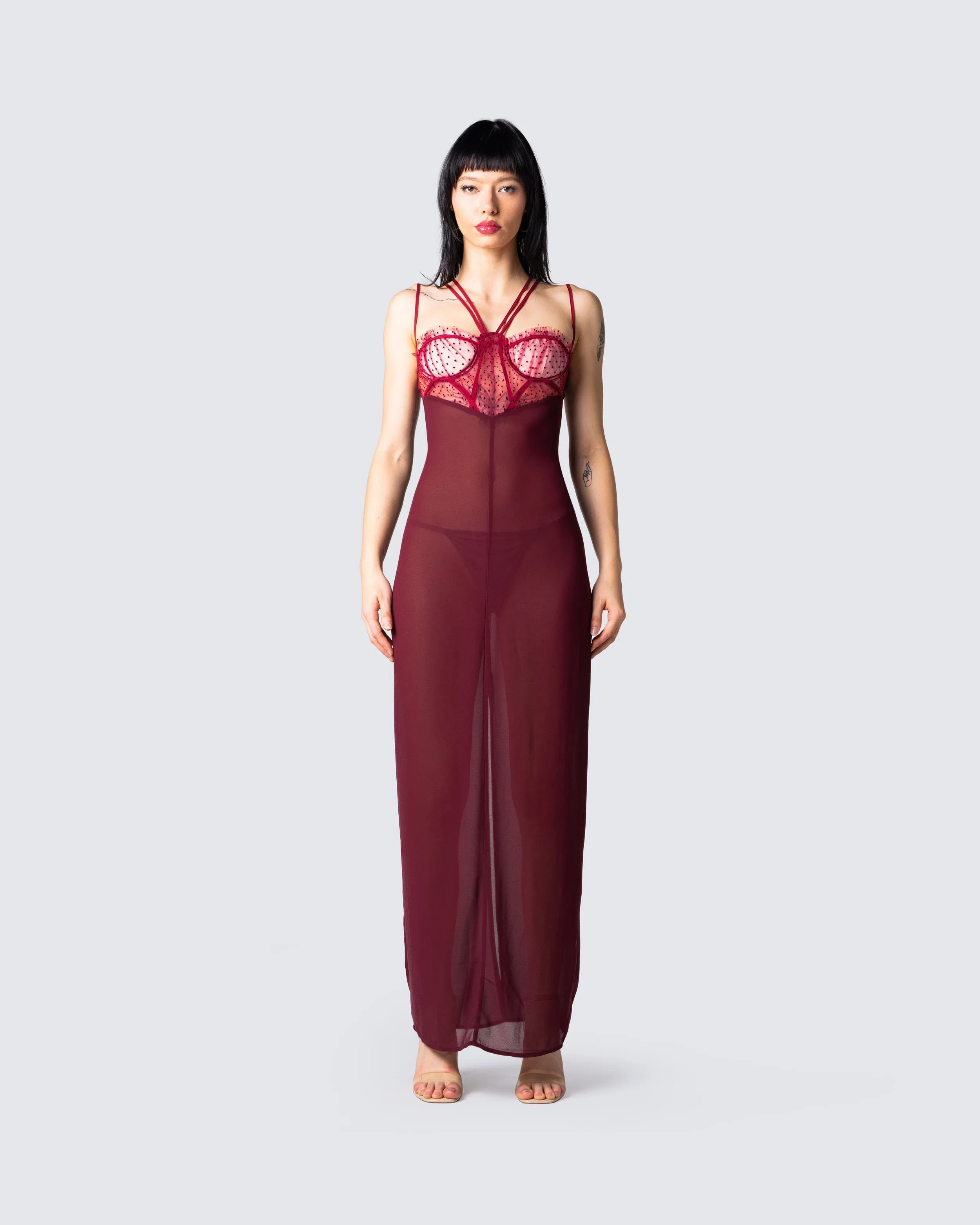 Greta Red Corset Gown sold by Finesse product image thumbnail 4