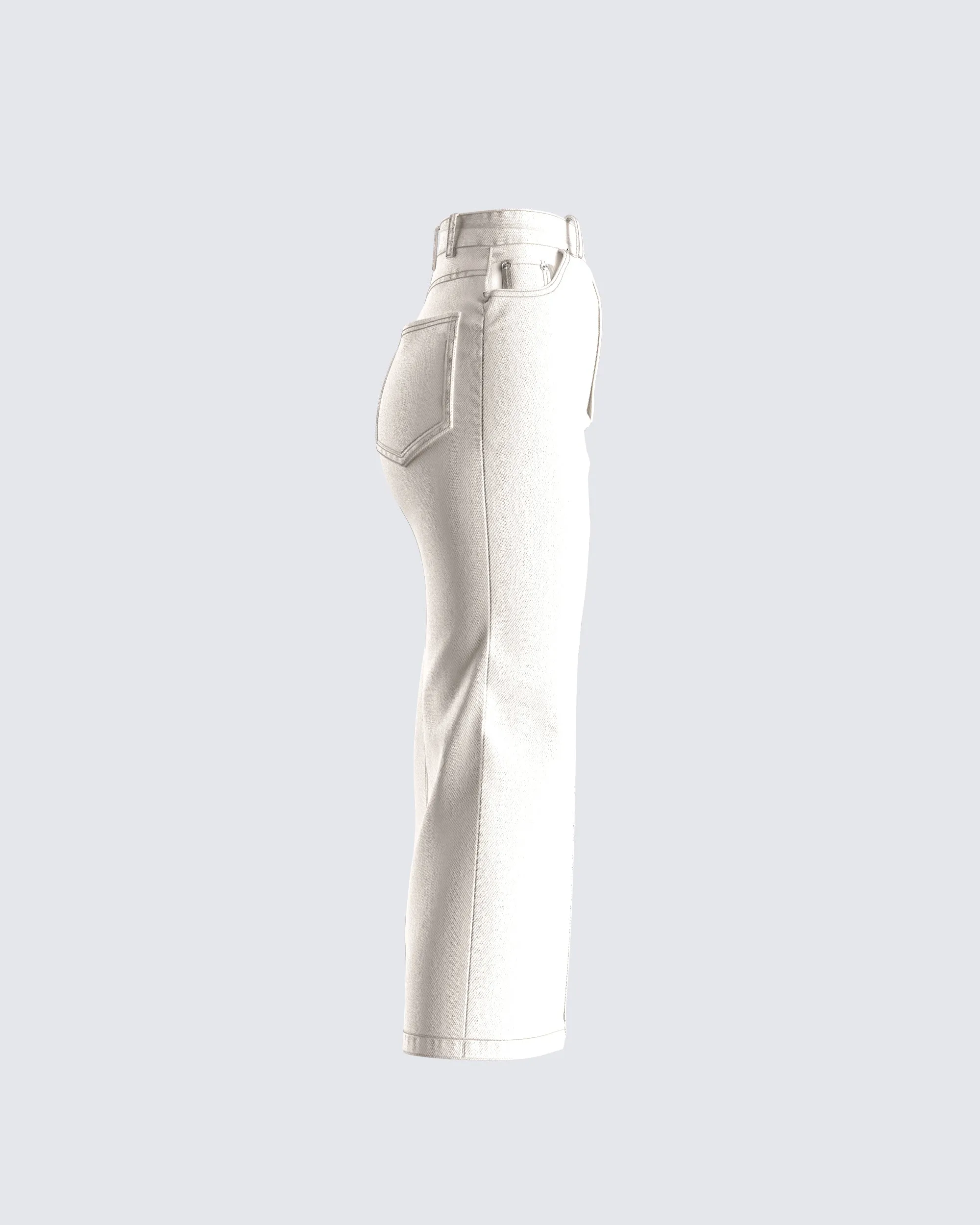 Chell White Denim Maxi Skirt sold by Finesse product image thumbnail 2
