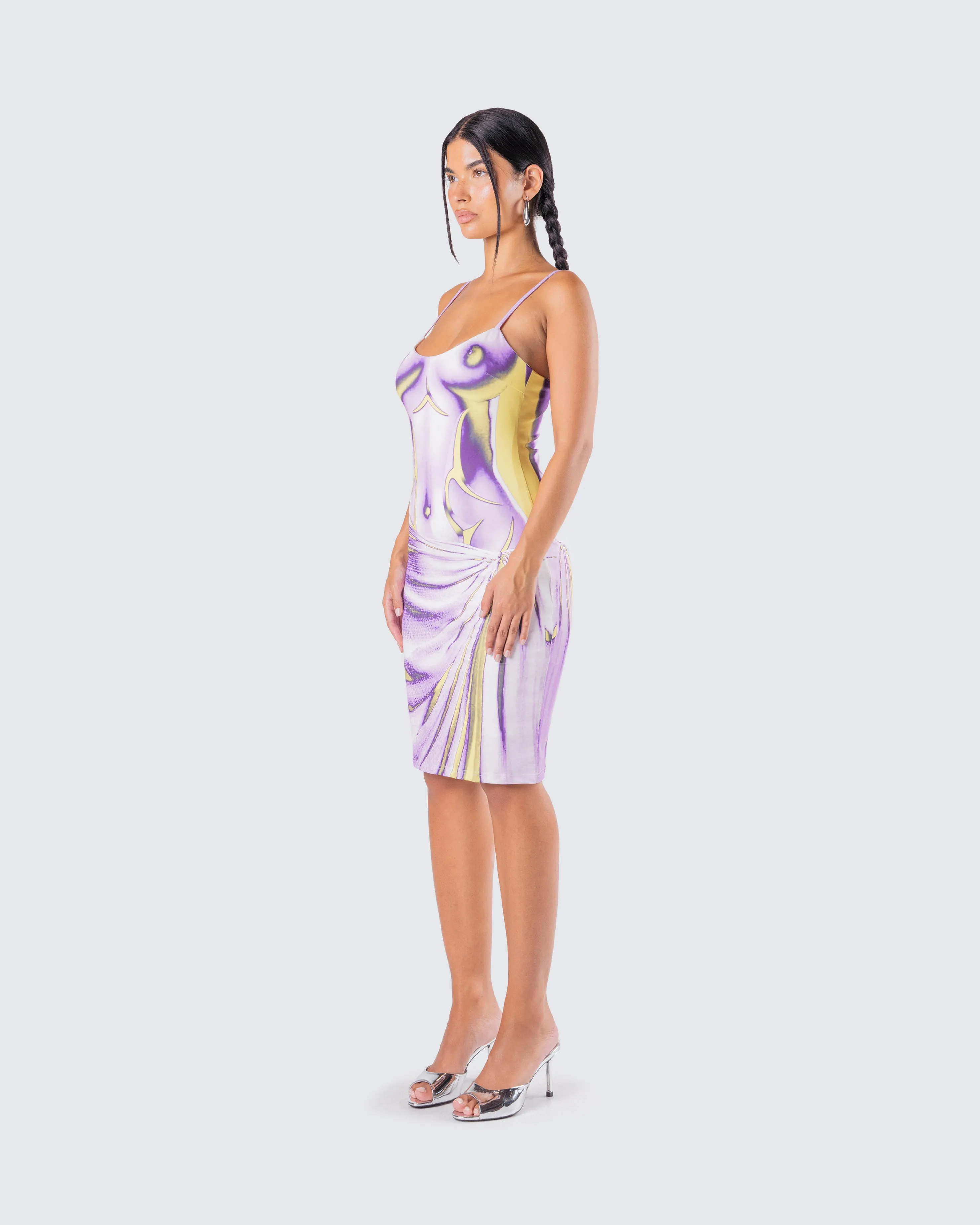 Phoebe Body Print Mini Dress sold by Finesse product image thumbnail 5