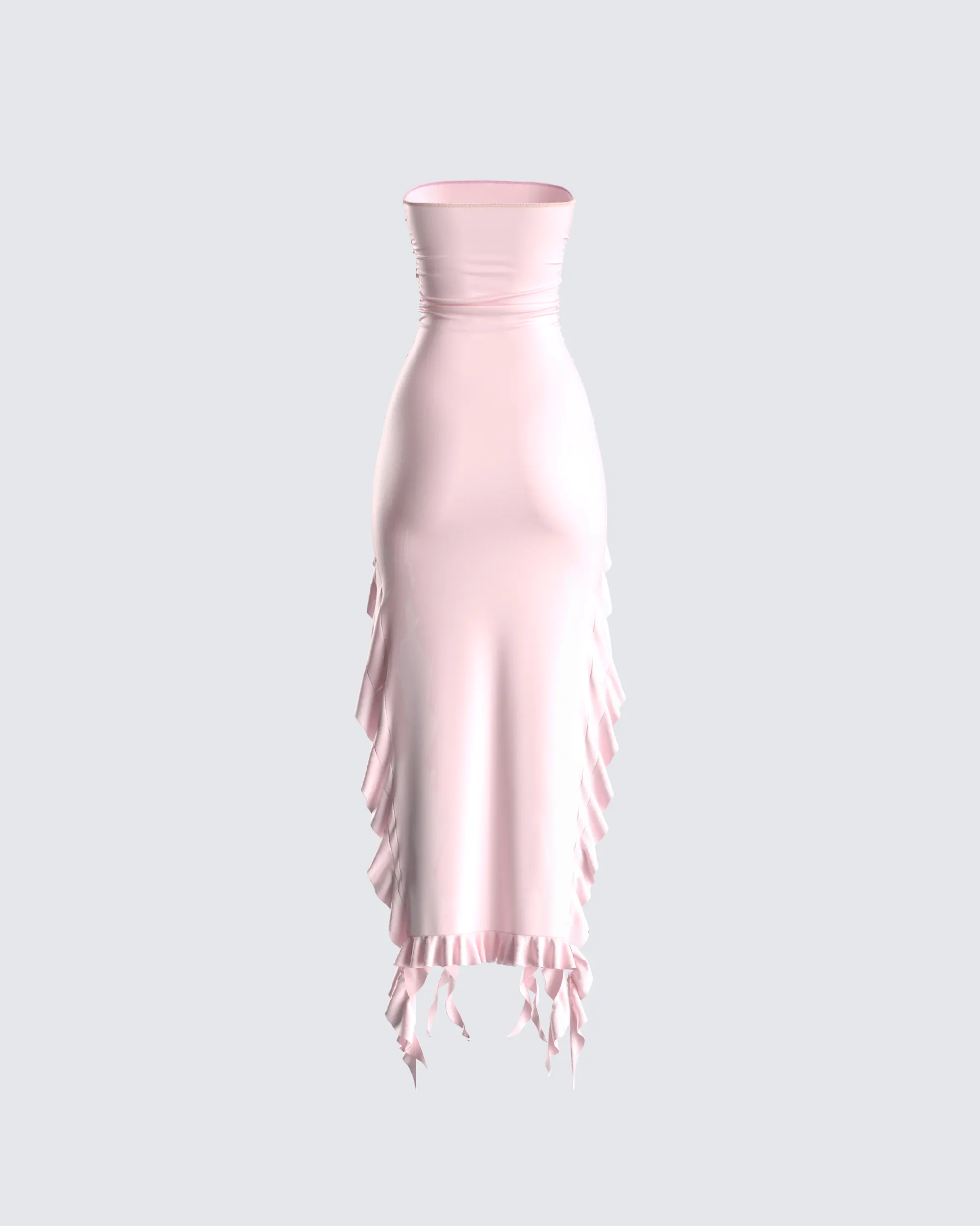 Sadira Pink Strapless Ruffle Dress sold by Finesse product image thumbnail 3