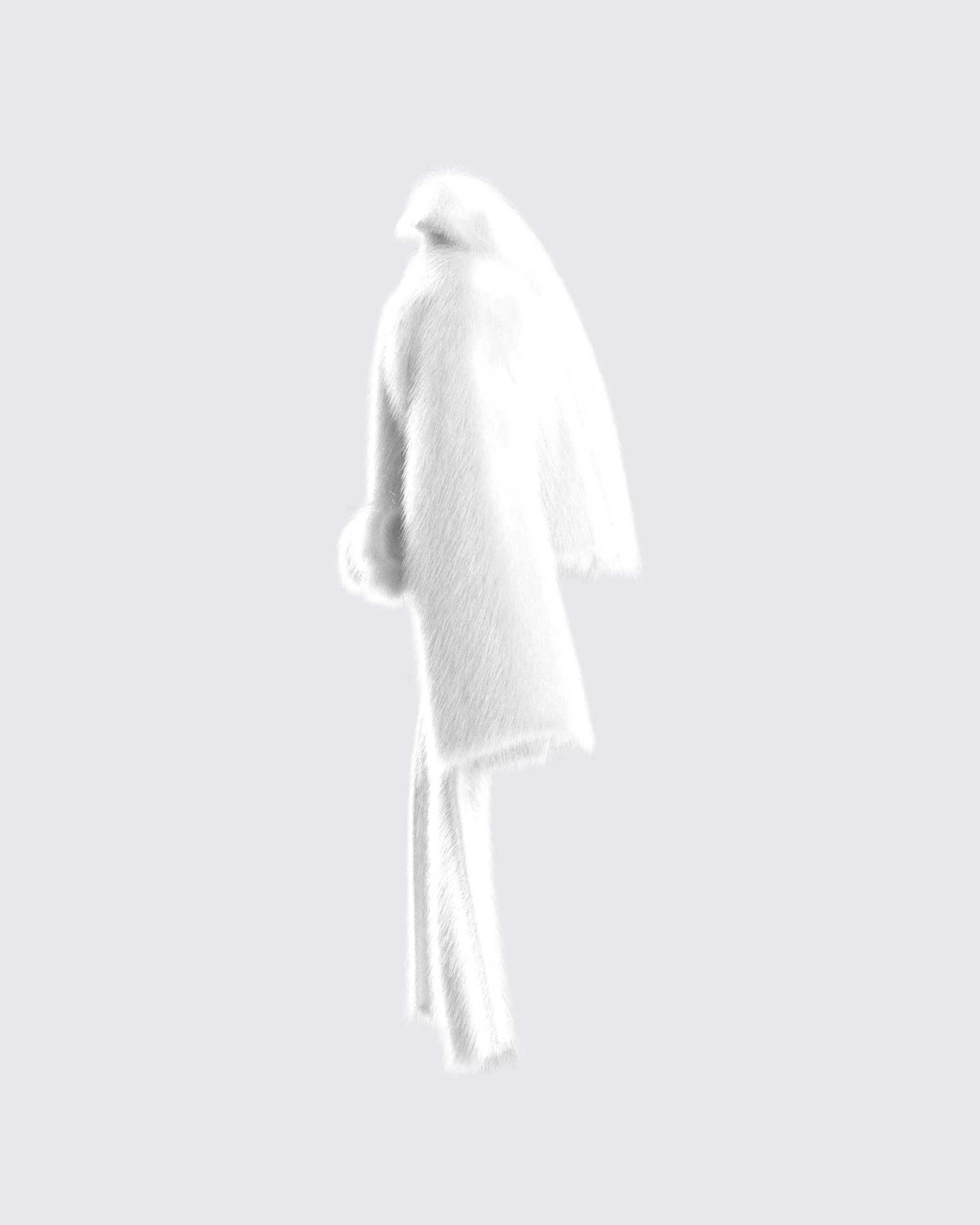 Hollis White Vegan Fur Coat sold by Finesse product image thumbnail 2