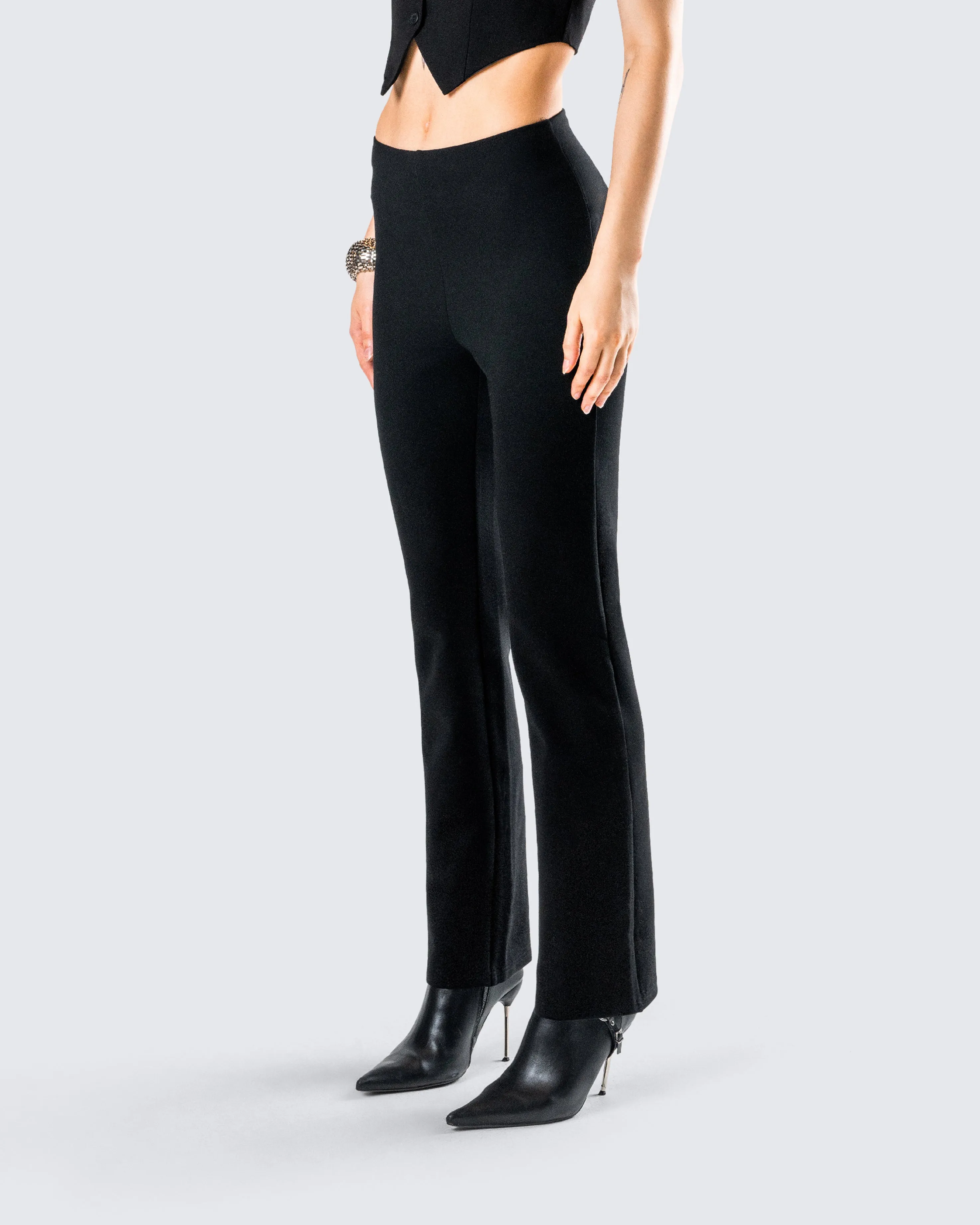 Bronte Black Ponte High Rise Pant sold by Finesse product image thumbnail 5
