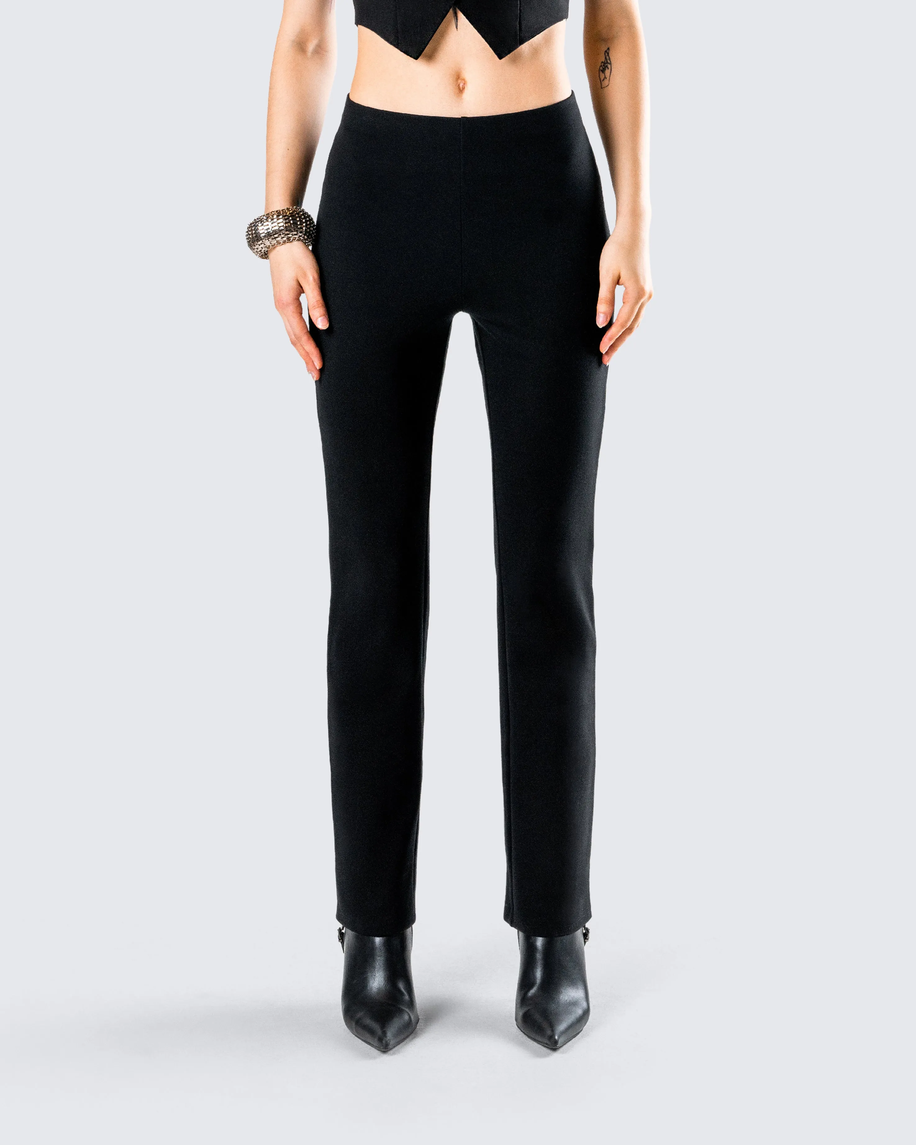 Bronte Black Ponte High Rise Pant sold by Finesse product image thumbnail 4
