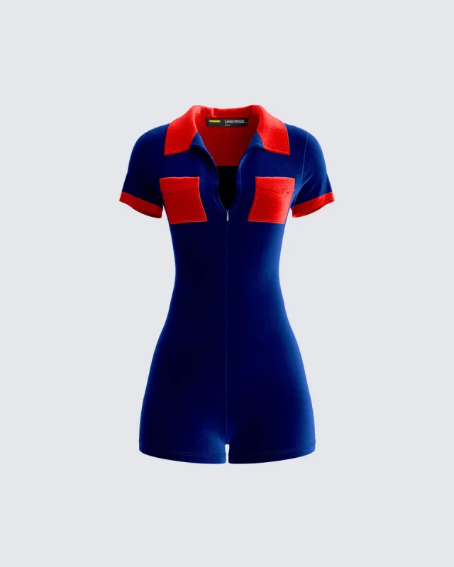 Johana Multi Velvet Mini Romper sold by Finesse