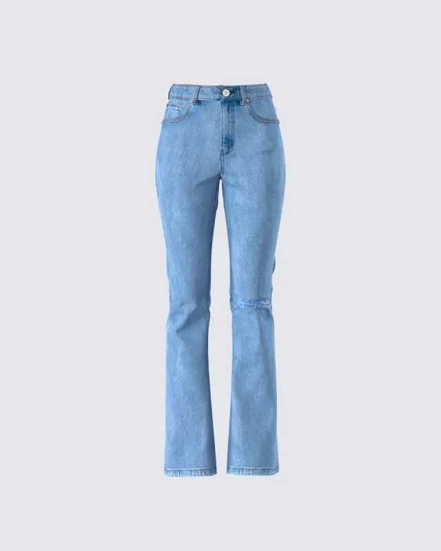 Zosia Blue Denim Ripped Jean sold by Finesse