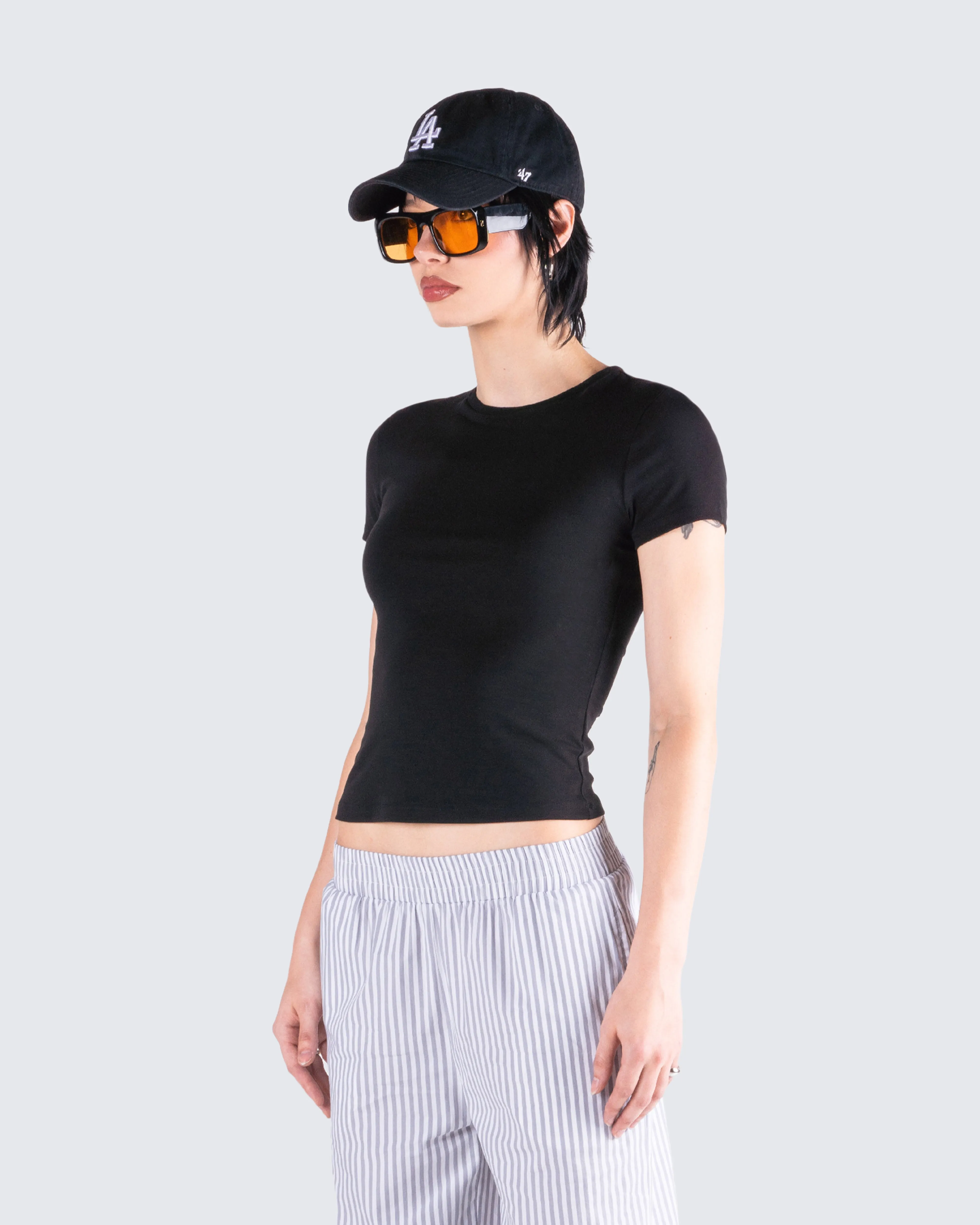 Chell Black Jersey Top sold by Finesse product image thumbnail 5