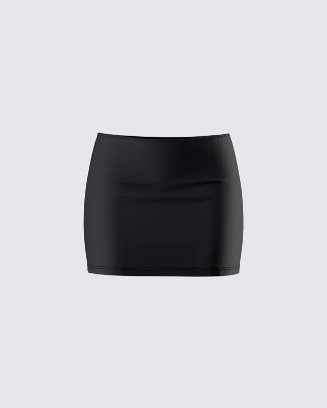 Monika Black Micro Mini Skirt sold by Finesse