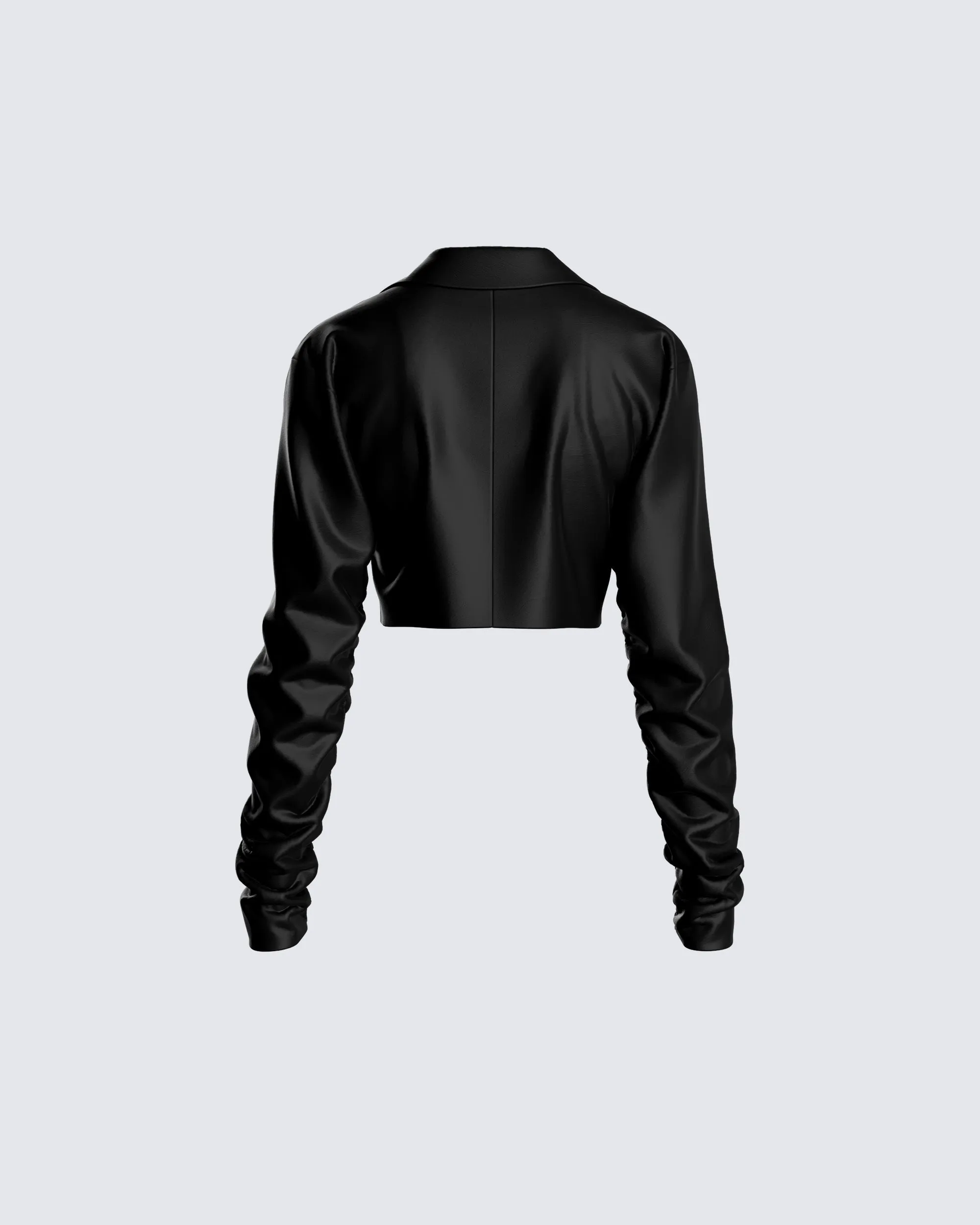 Ryder Black Cropped Jacket sold by Finesse product image thumbnail 3