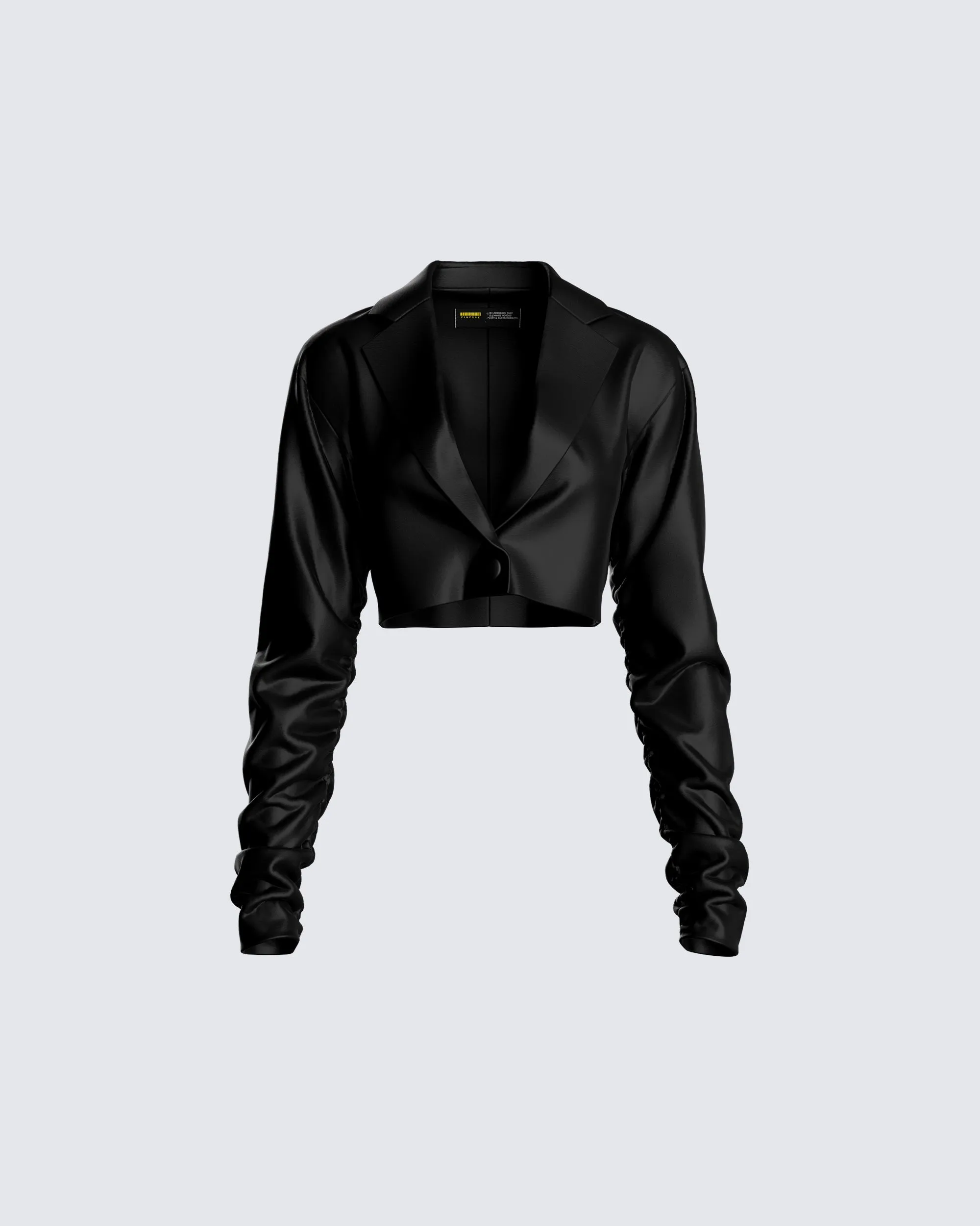Ryder Black Cropped Jacket sold by Finesse