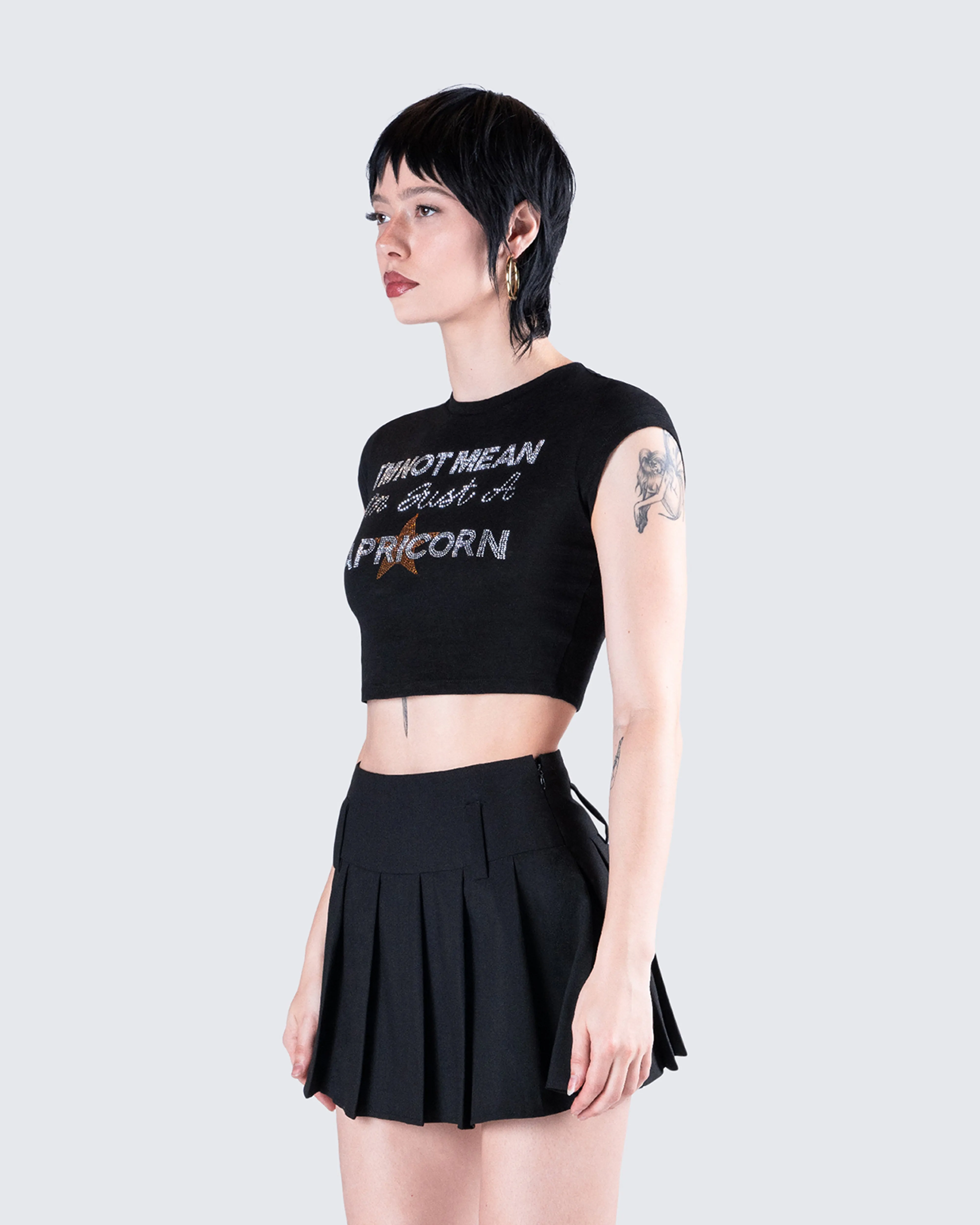 Clea Black Capricorn Graphic Top sold by Finesse product image thumbnail 5