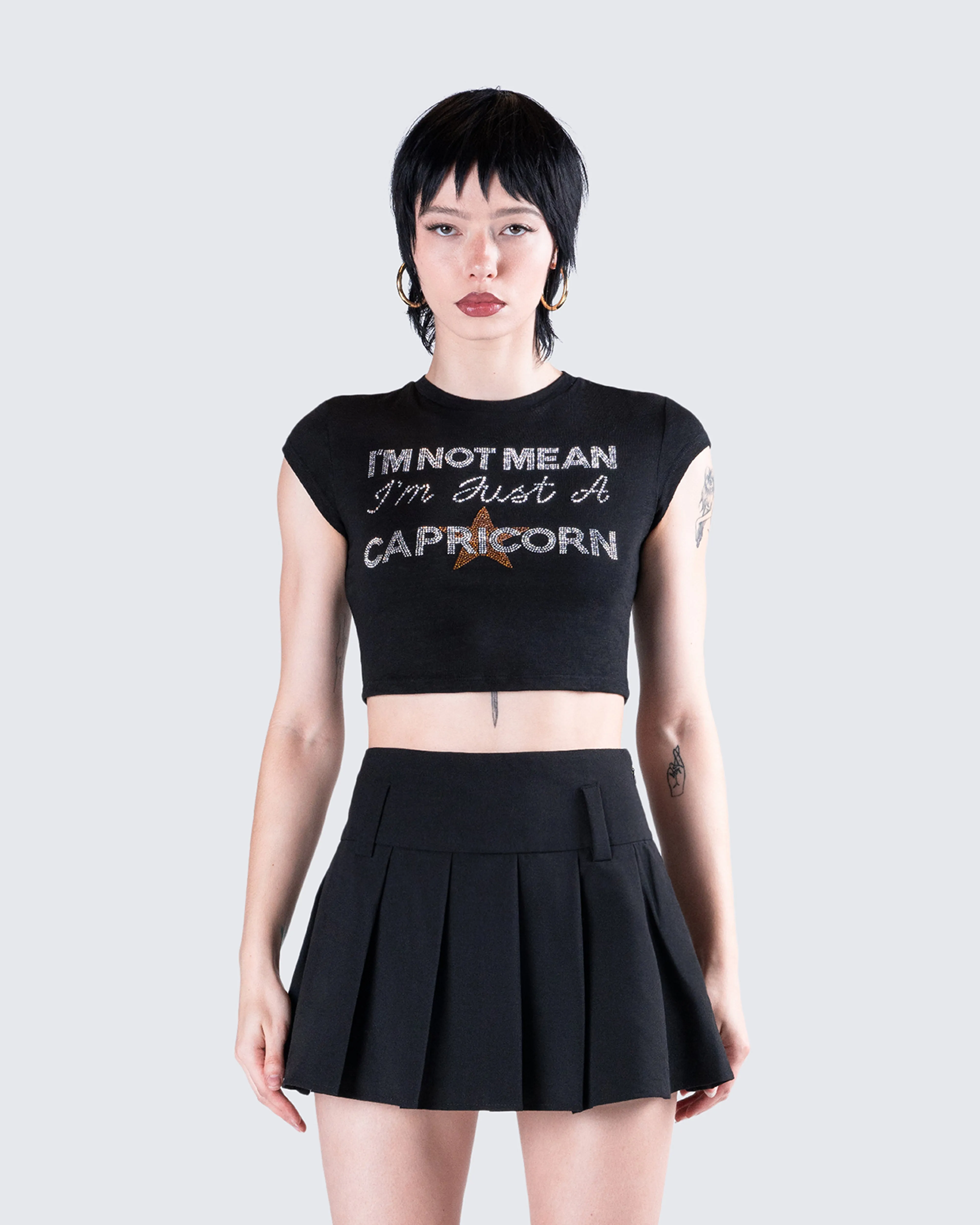 Clea Black Capricorn Graphic Top sold by Finesse product image thumbnail 4