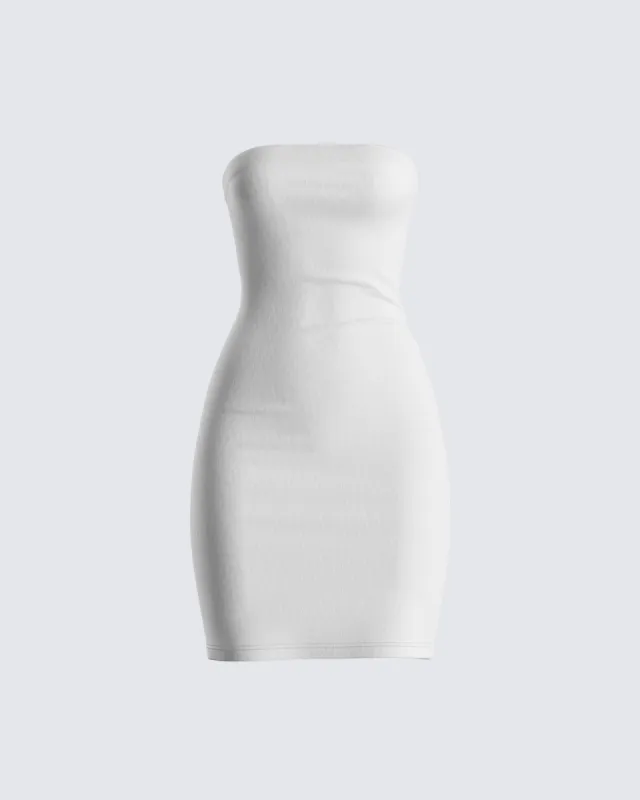 Maxine White Jersey Tube Dress sold by Finesse