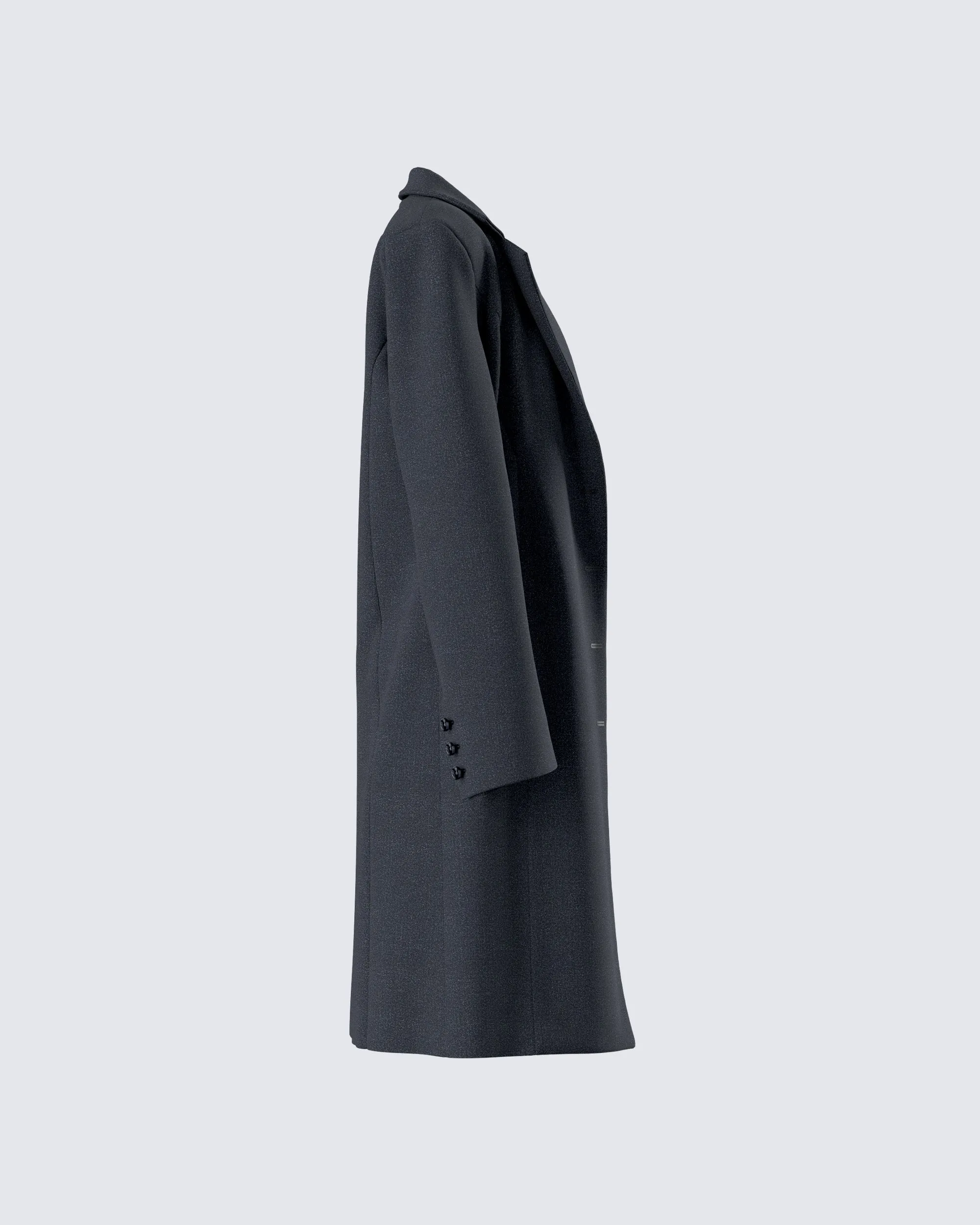 Mackenzie Black Longline Coat sold by Finesse product image thumbnail 2