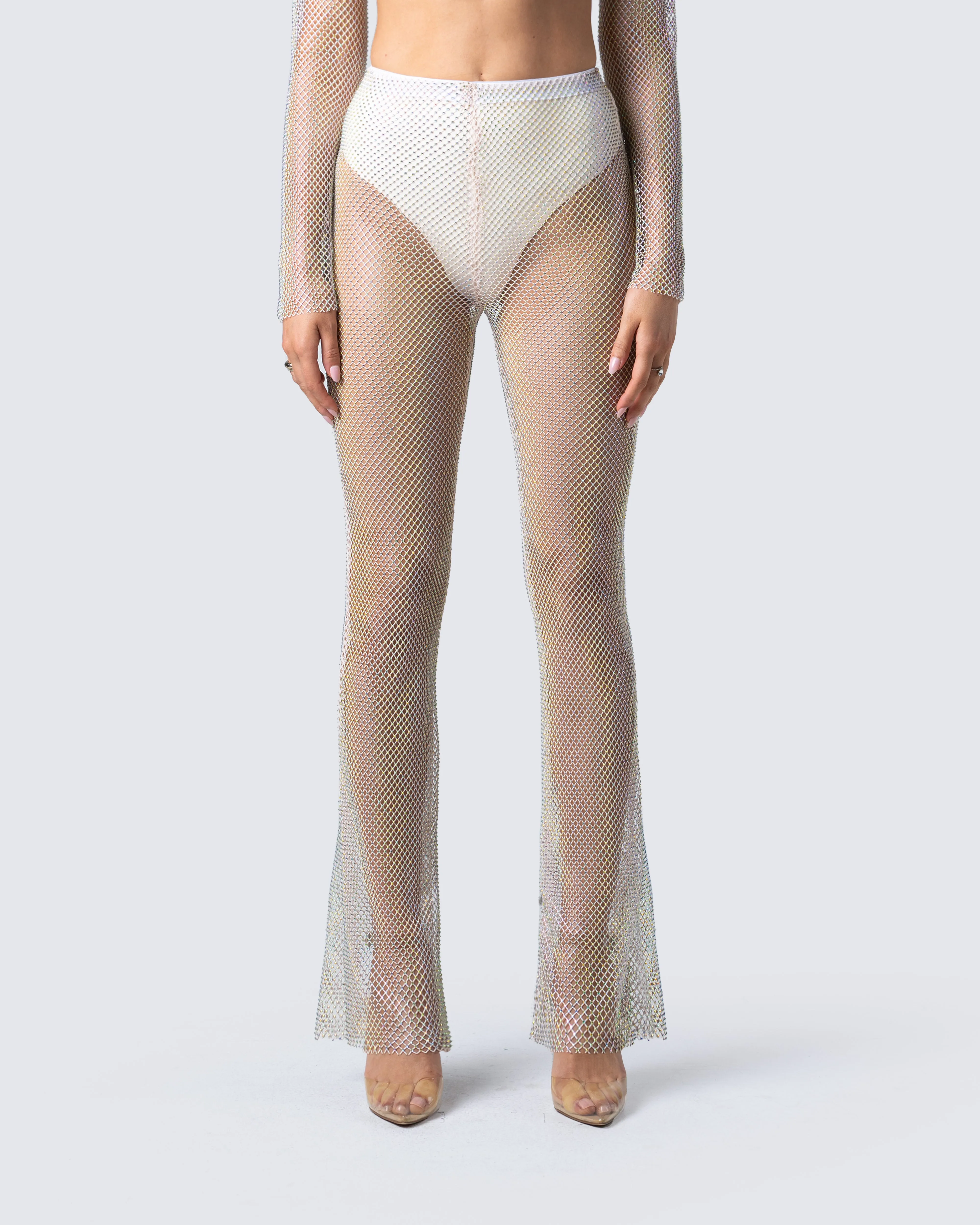 Yanni Cream Rhinestone Pant sold by Finesse product image thumbnail 4