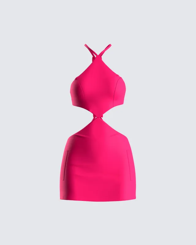 Florencia Hot Pink Mini Dress sold by Finesse