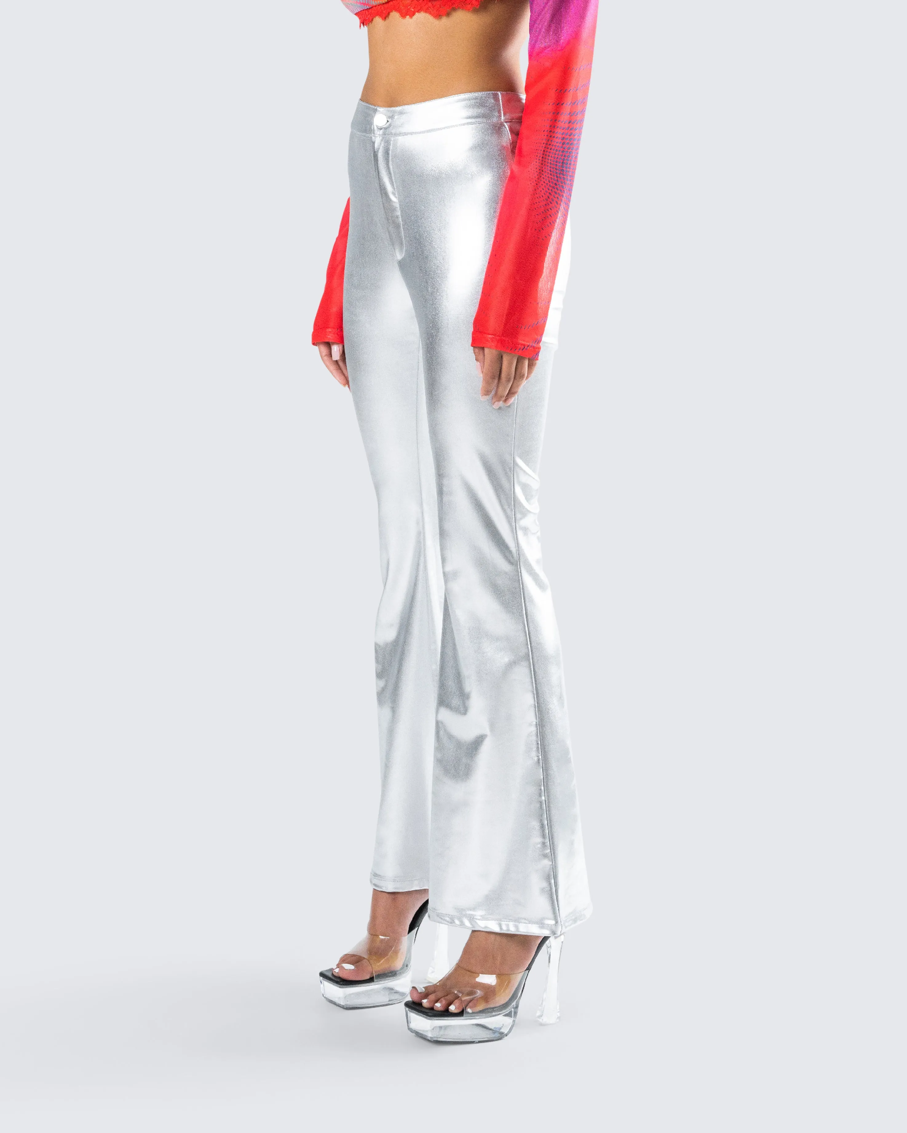 Mika Silver Flared Pant sold by Finesse product image thumbnail 5