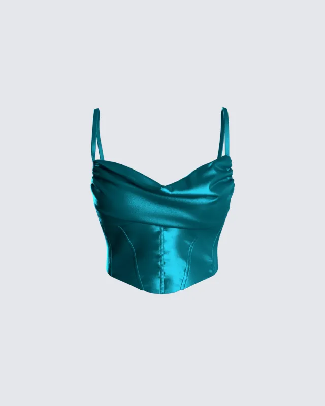 Merrick Emerald Corset Top sold by Finesse