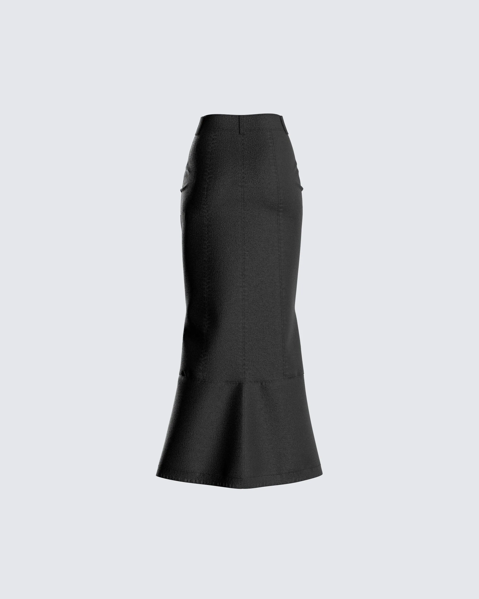 Martha Black Twill Maxi Skirt sold by Finesse product image thumbnail 3