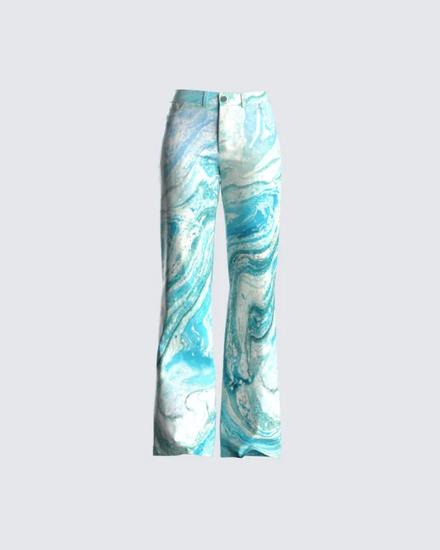 Nolan Abstract Print Pant sold by Finesse