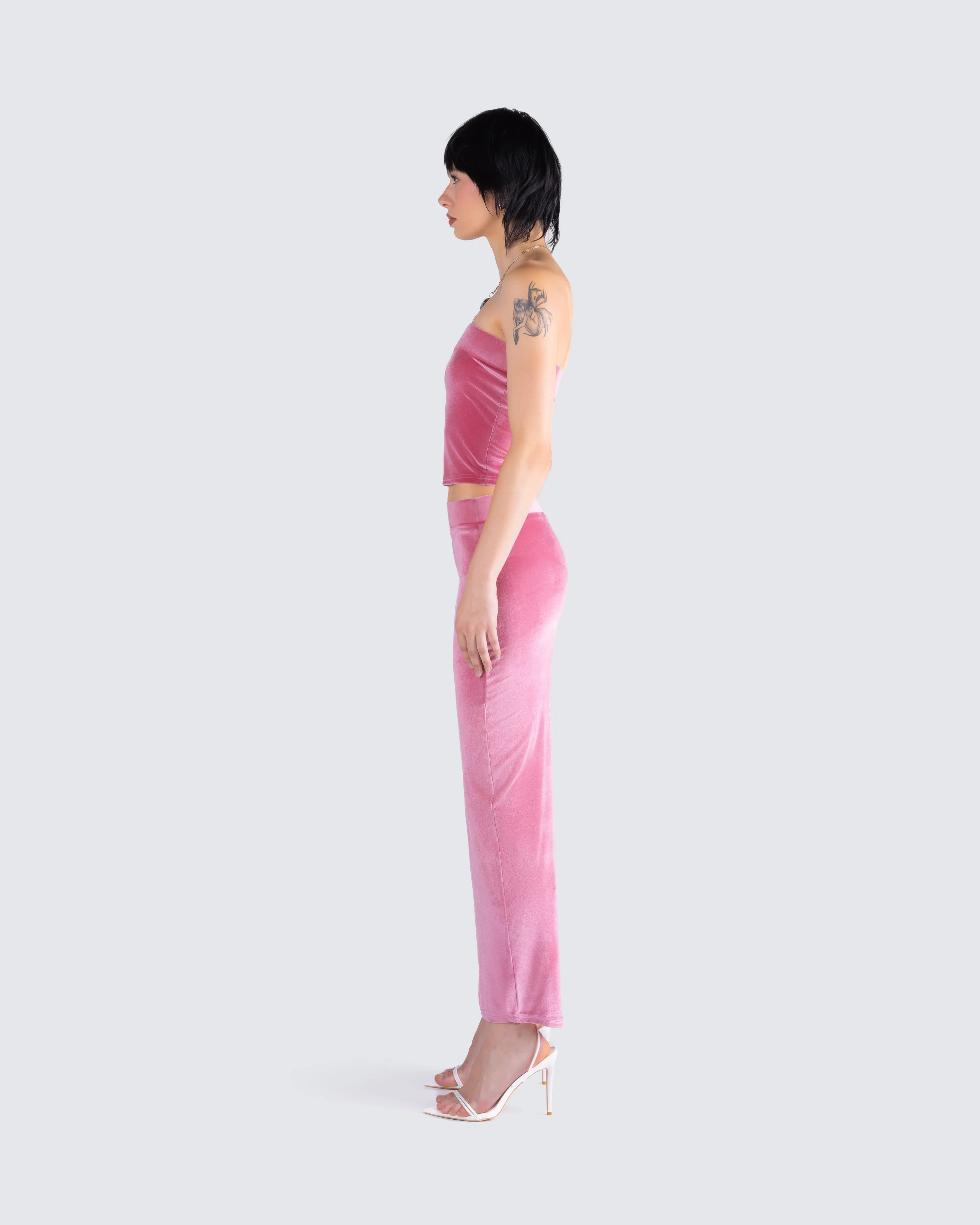 Ayla Pink Velvet Set sold by Finesse product image thumbnail 5
