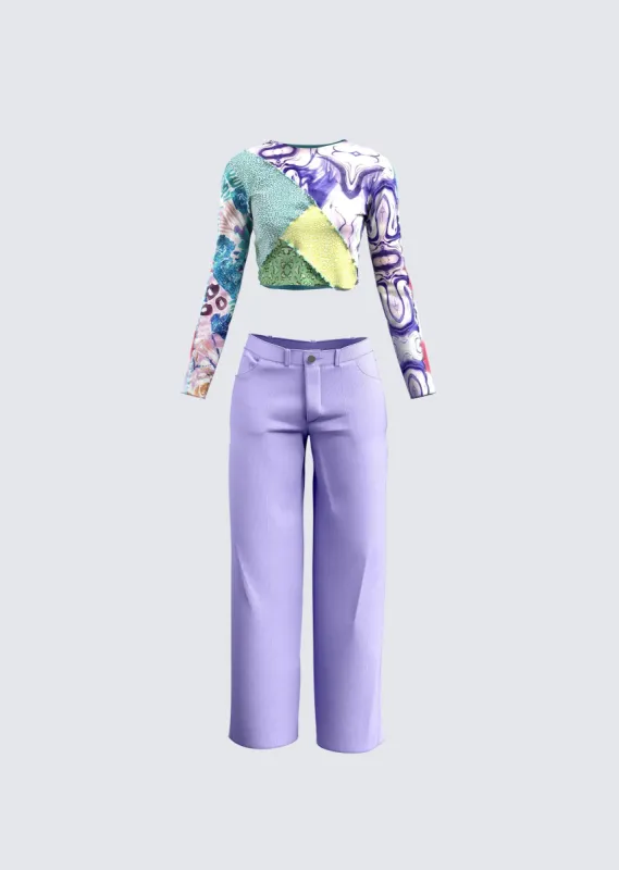 Aaron Purple Patchwork Set sold by Finesse
