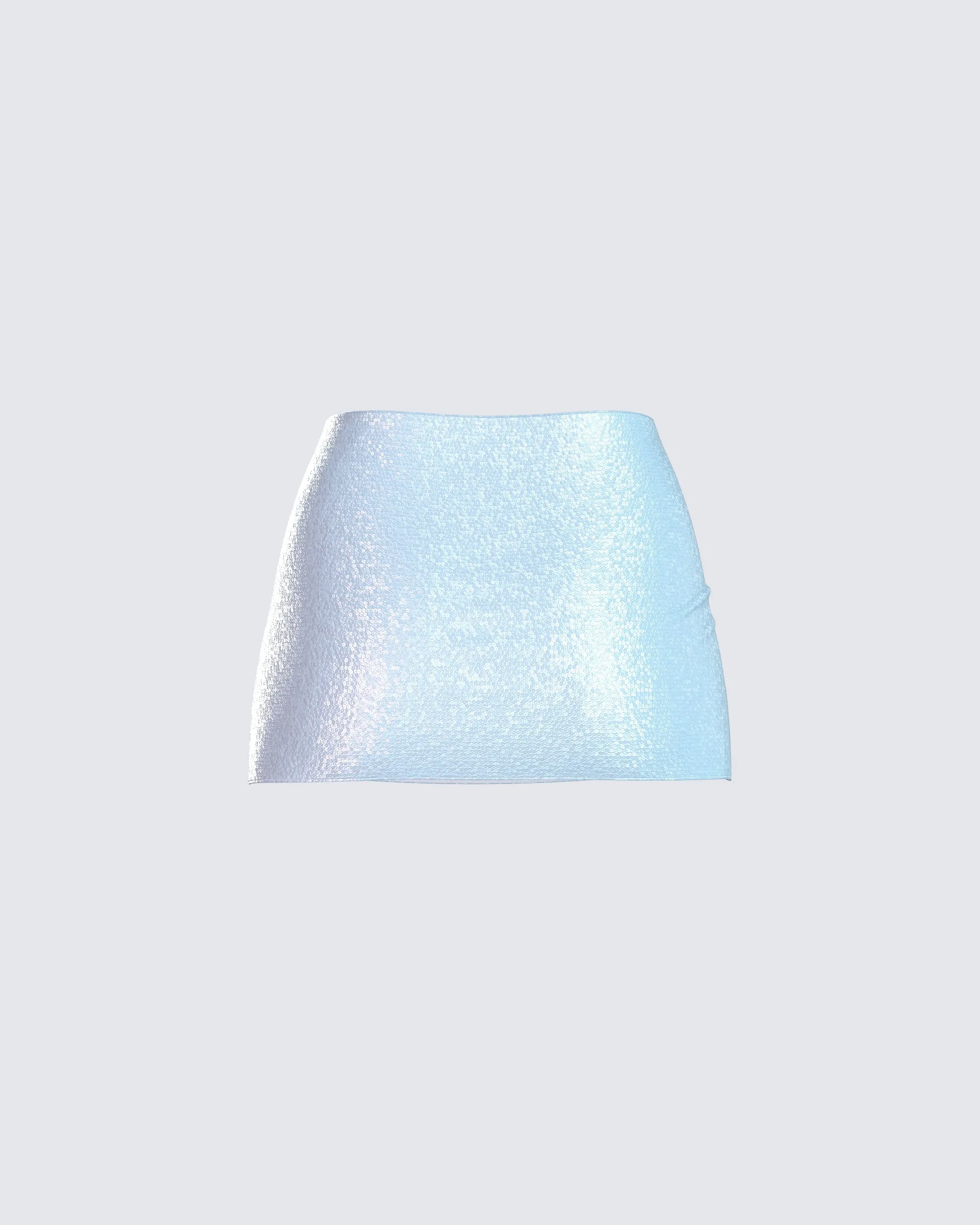 Courtney Blue Sequin Mini Skirt sold by Finesse product image thumbnail 3