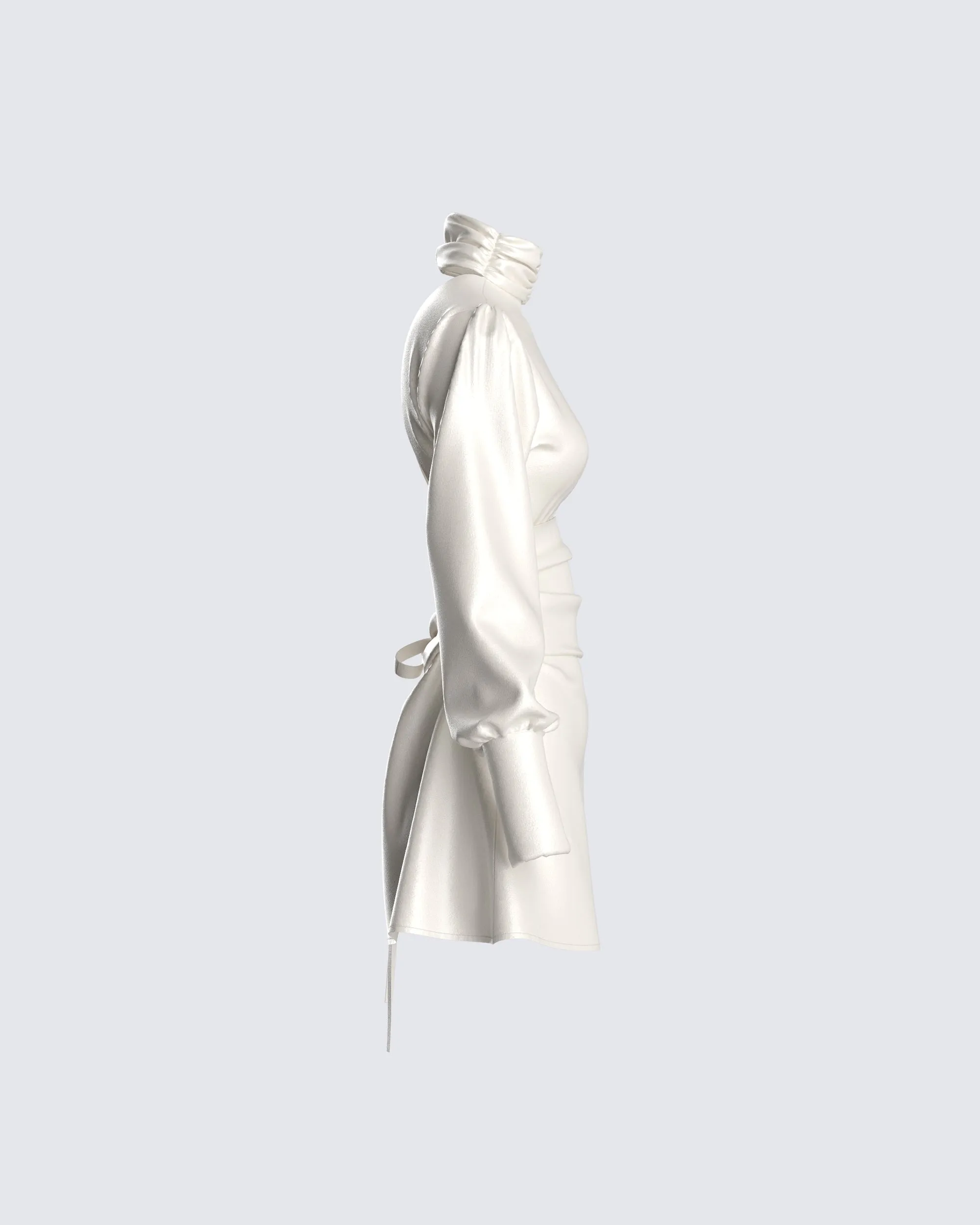 Shiloh Ivory Satin Mini Dress sold by Finesse product image thumbnail 2