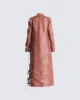 Lu Brown Vegan Leather Coat sold by Finesse