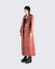Lu Brown Vegan Leather Coat sold by Finesse