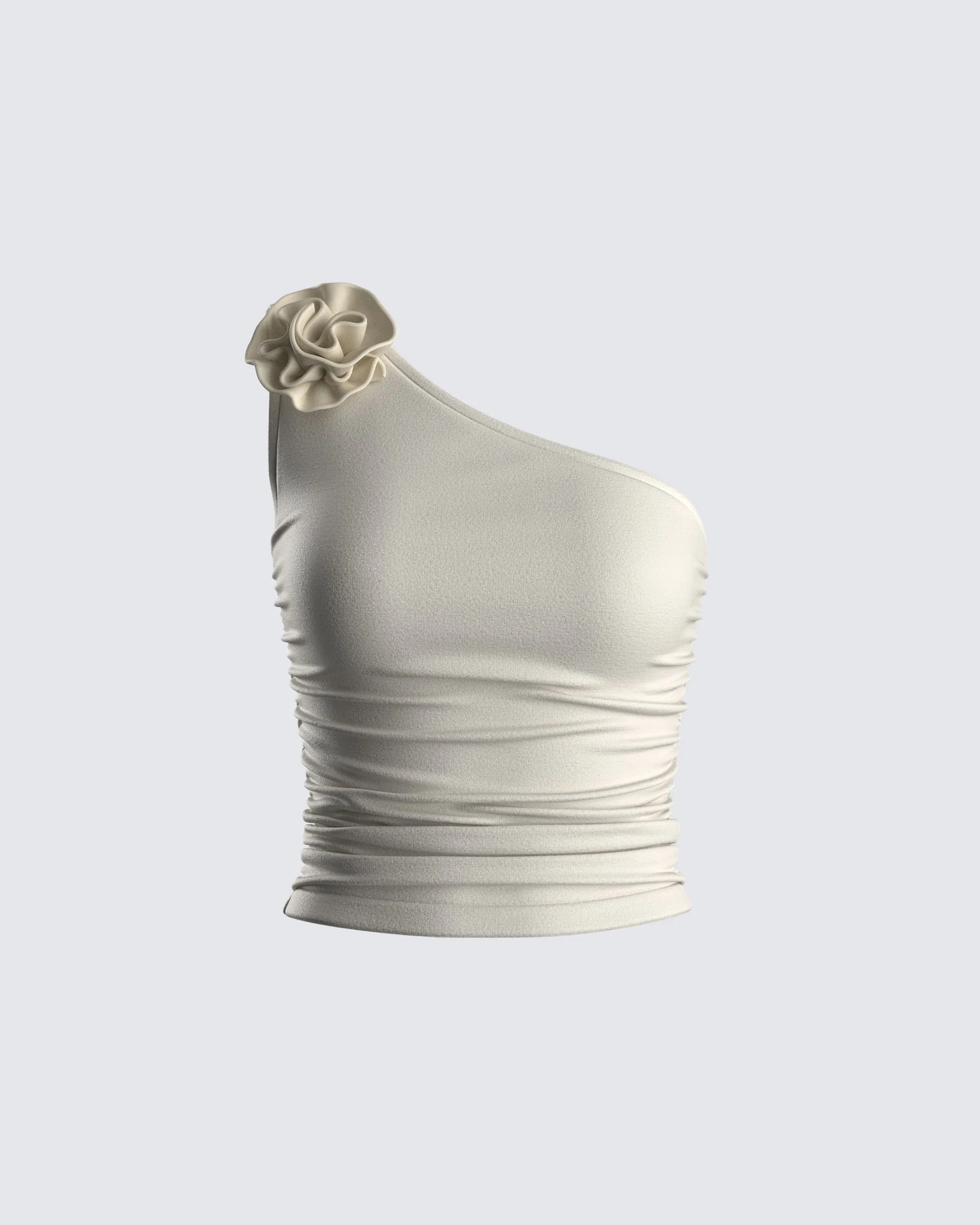 Tawny Ivory One Shoulder Top sold by Finesse