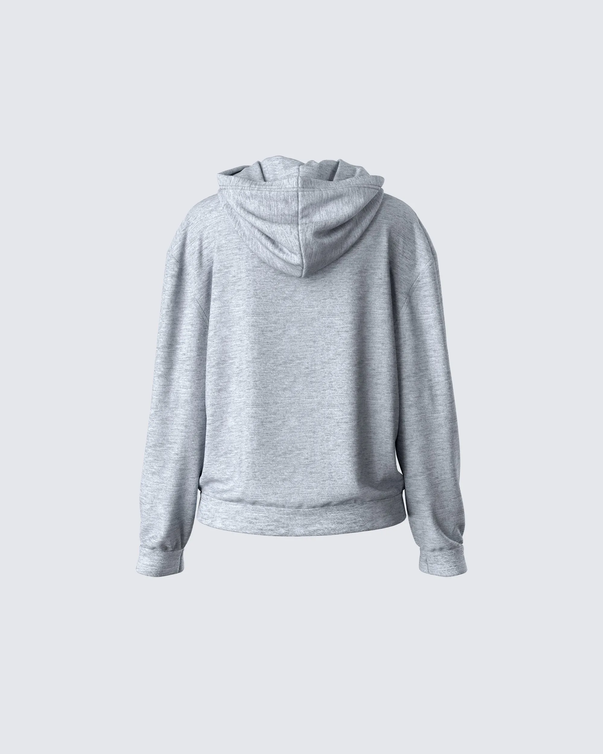 Delanie Grey Heather Fleece Hoodie sold by Finesse product image thumbnail 3