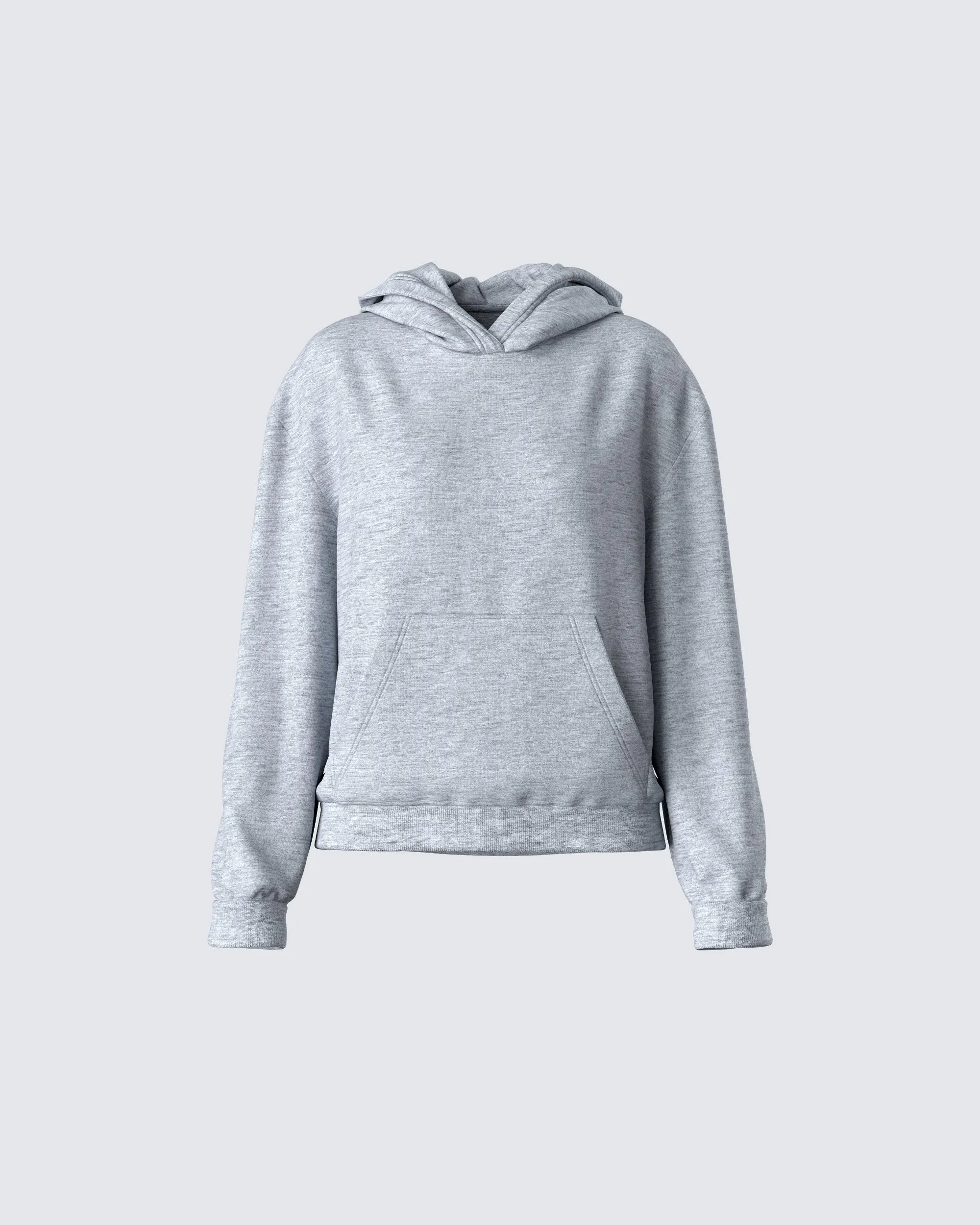 Delanie Grey Heather Fleece Hoodie sold by Finesse