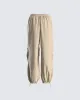 Finley Taupe Parachute Pant sold by Finesse