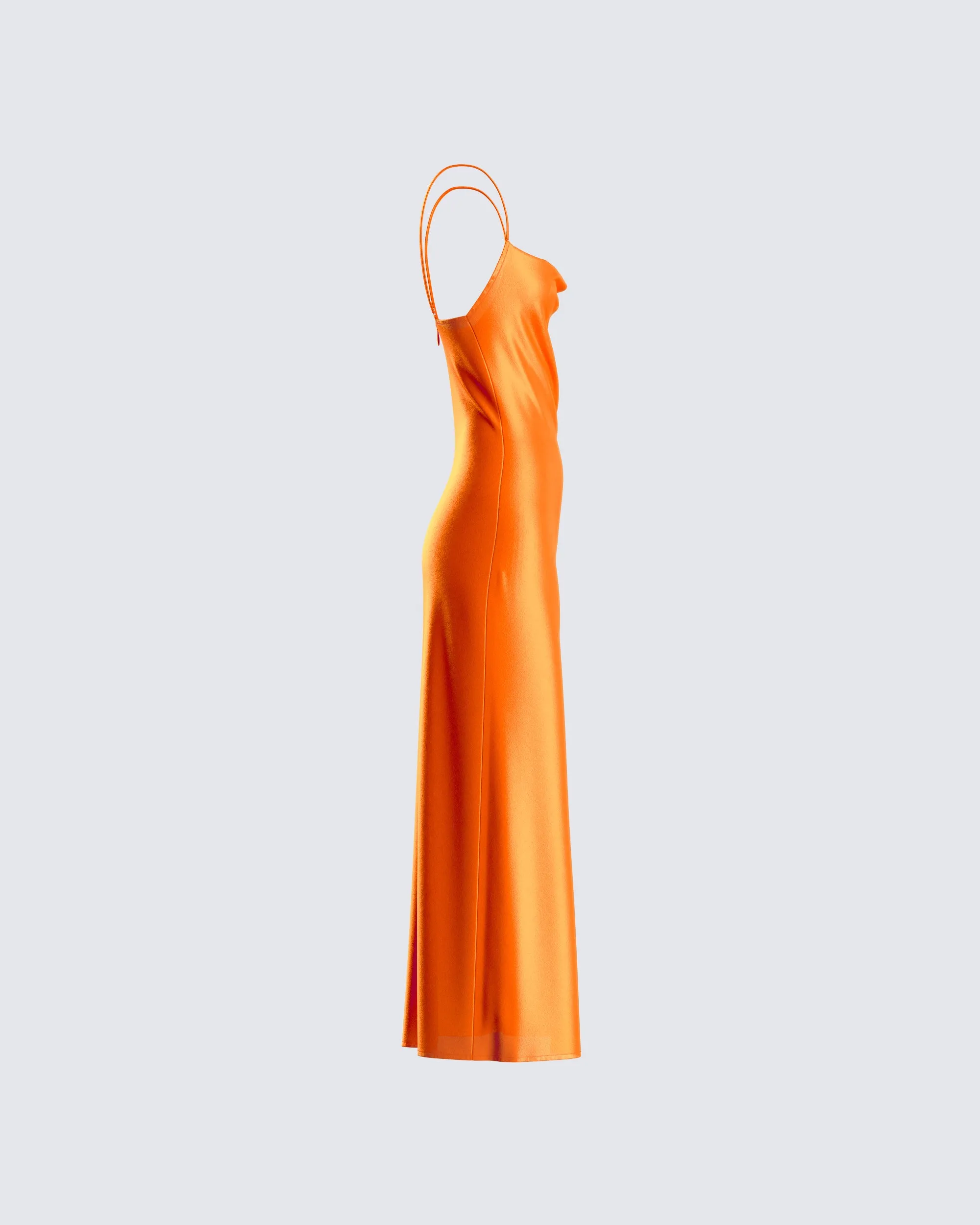 Alina Orange Satin Midi Dress sold by Finesse product image thumbnail 2