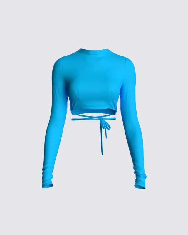 Cameron Blue Long Sleeve Top sold by Finesse