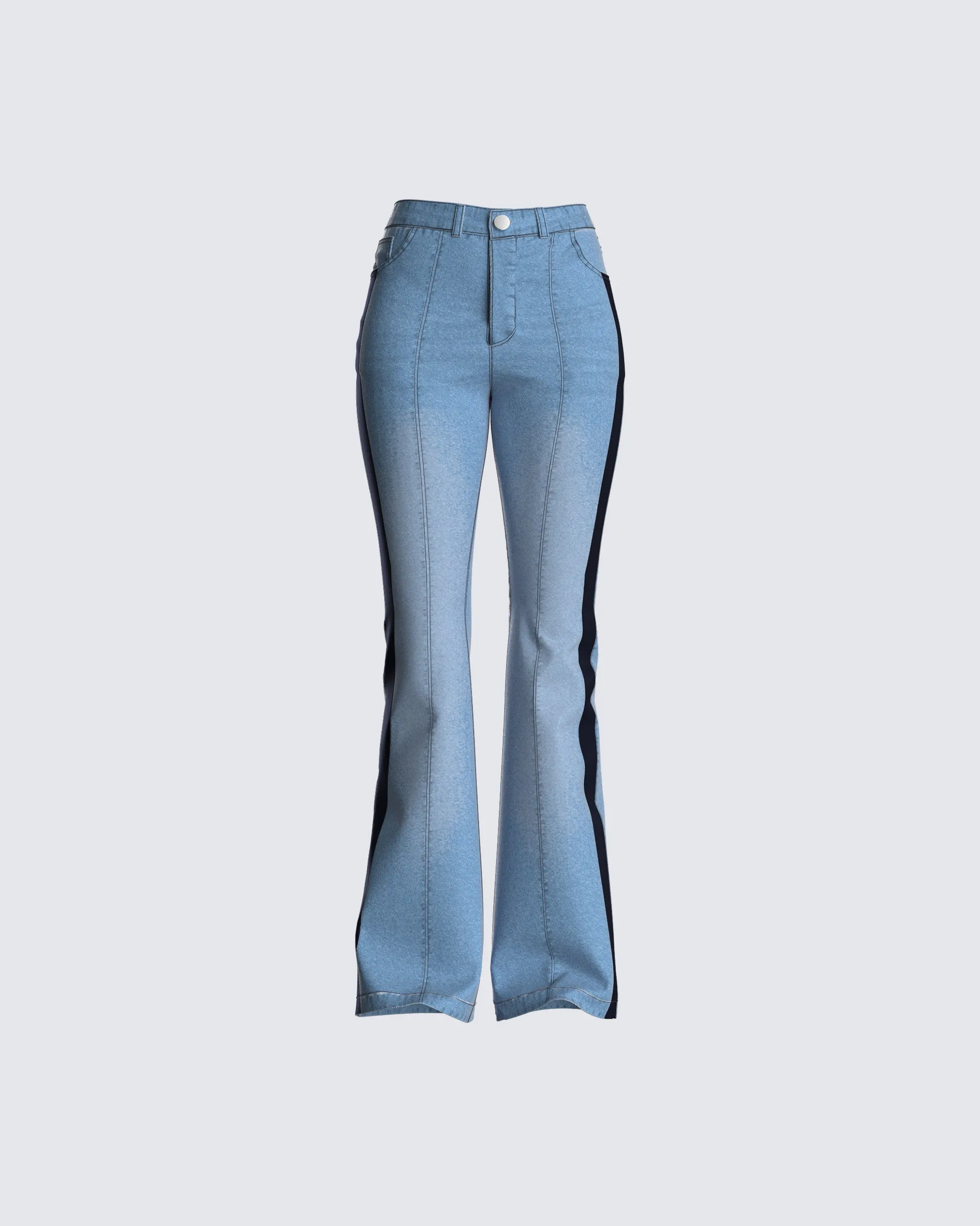 Roman Flared Blue Jeans sold by Finesse