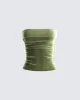 Ayla Olive Green Velvet Tube Top sold by Finesse