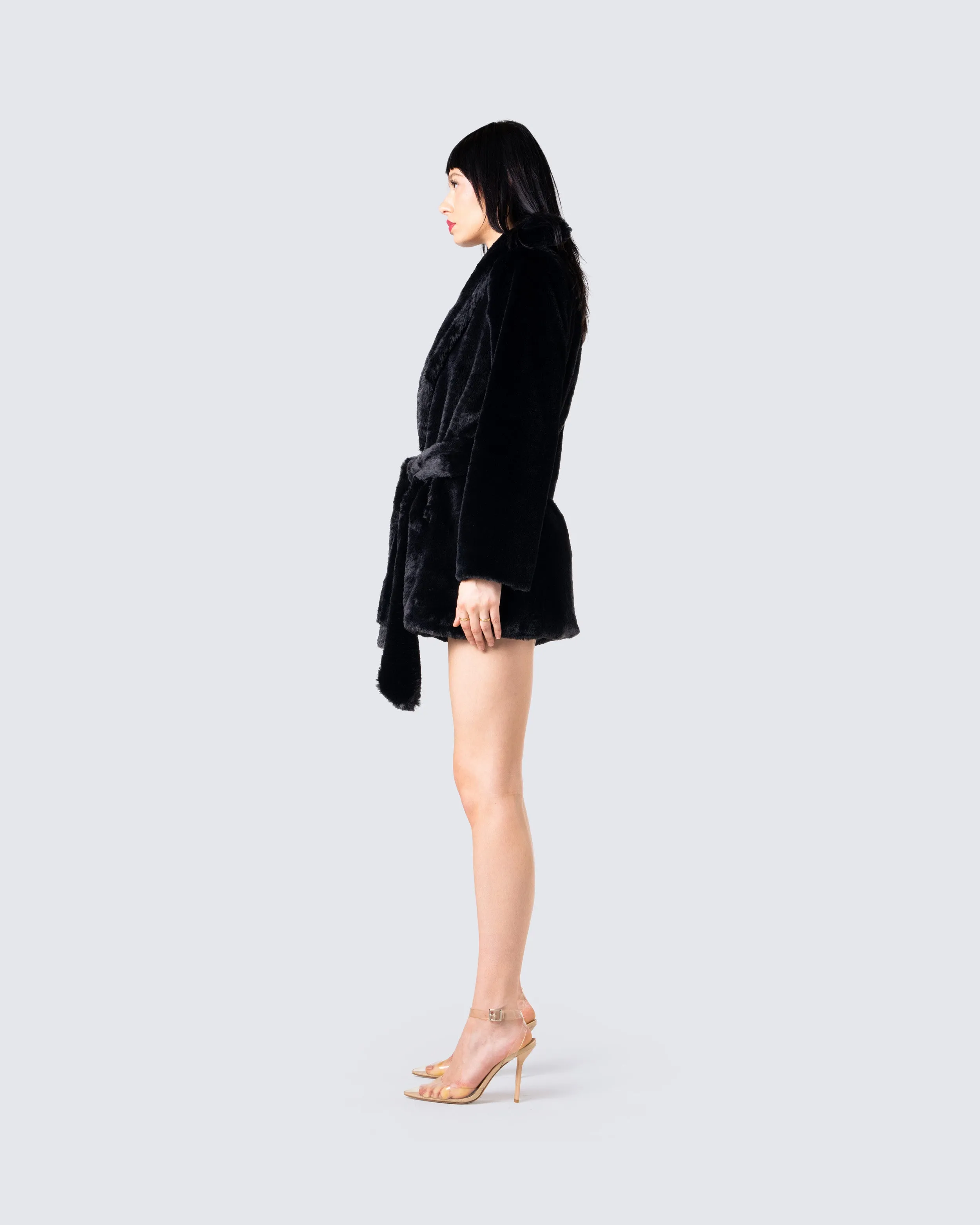 Victoria Black Fur Coat sold by Finesse product image thumbnail 5