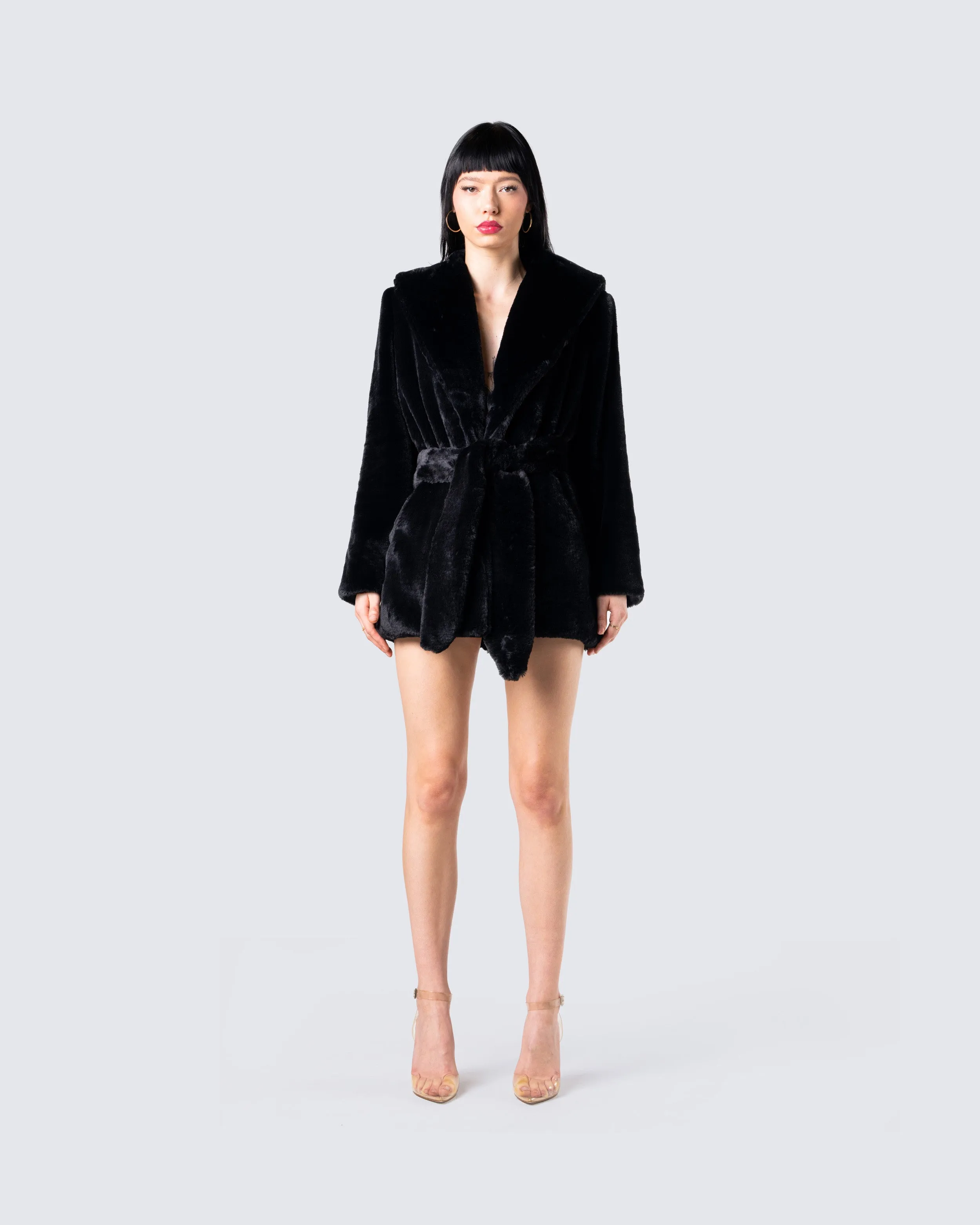 Victoria Black Fur Coat sold by Finesse product image thumbnail 4