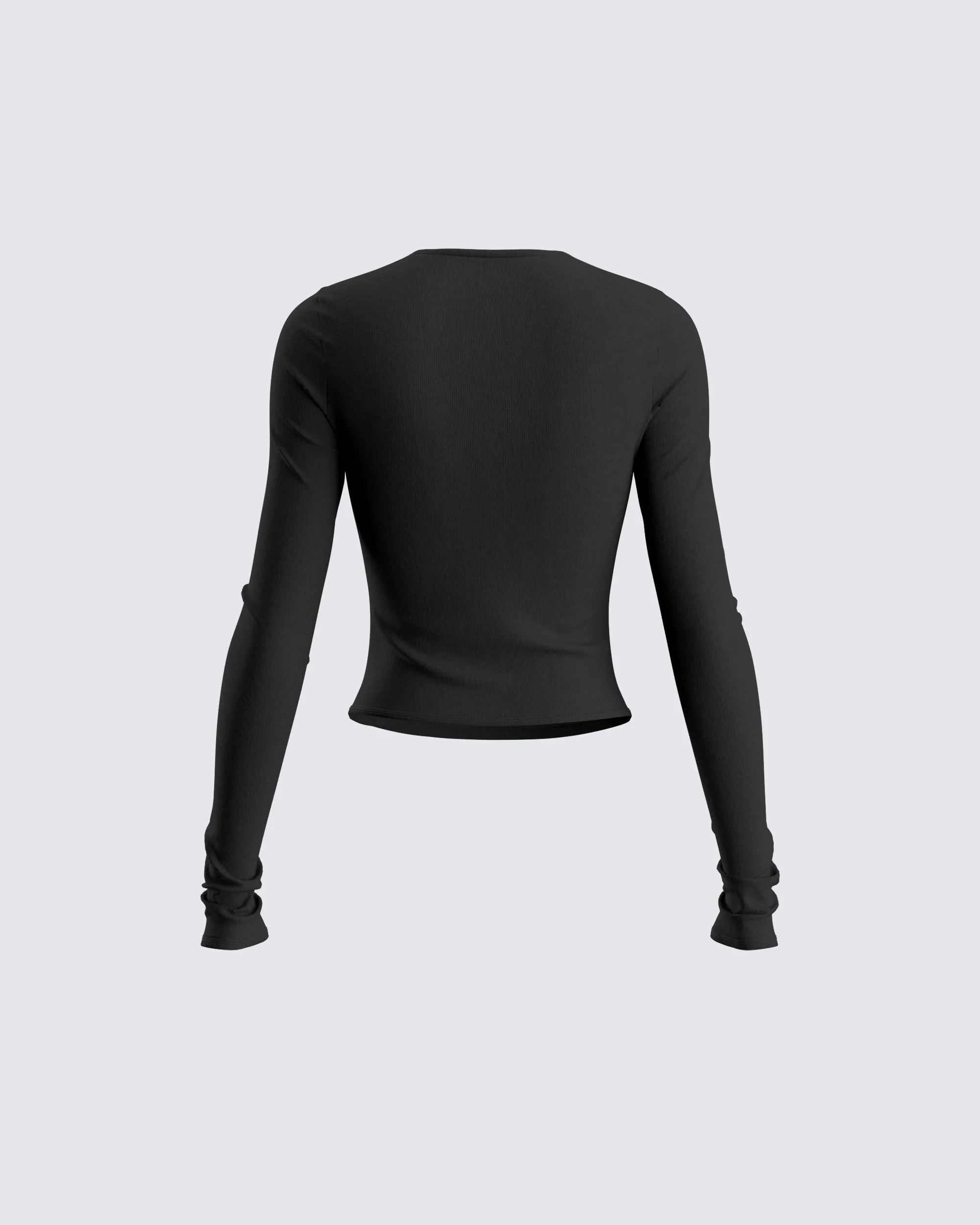 Vivi Black Jersey Long Sleeve Top sold by Finesse product image thumbnail 3