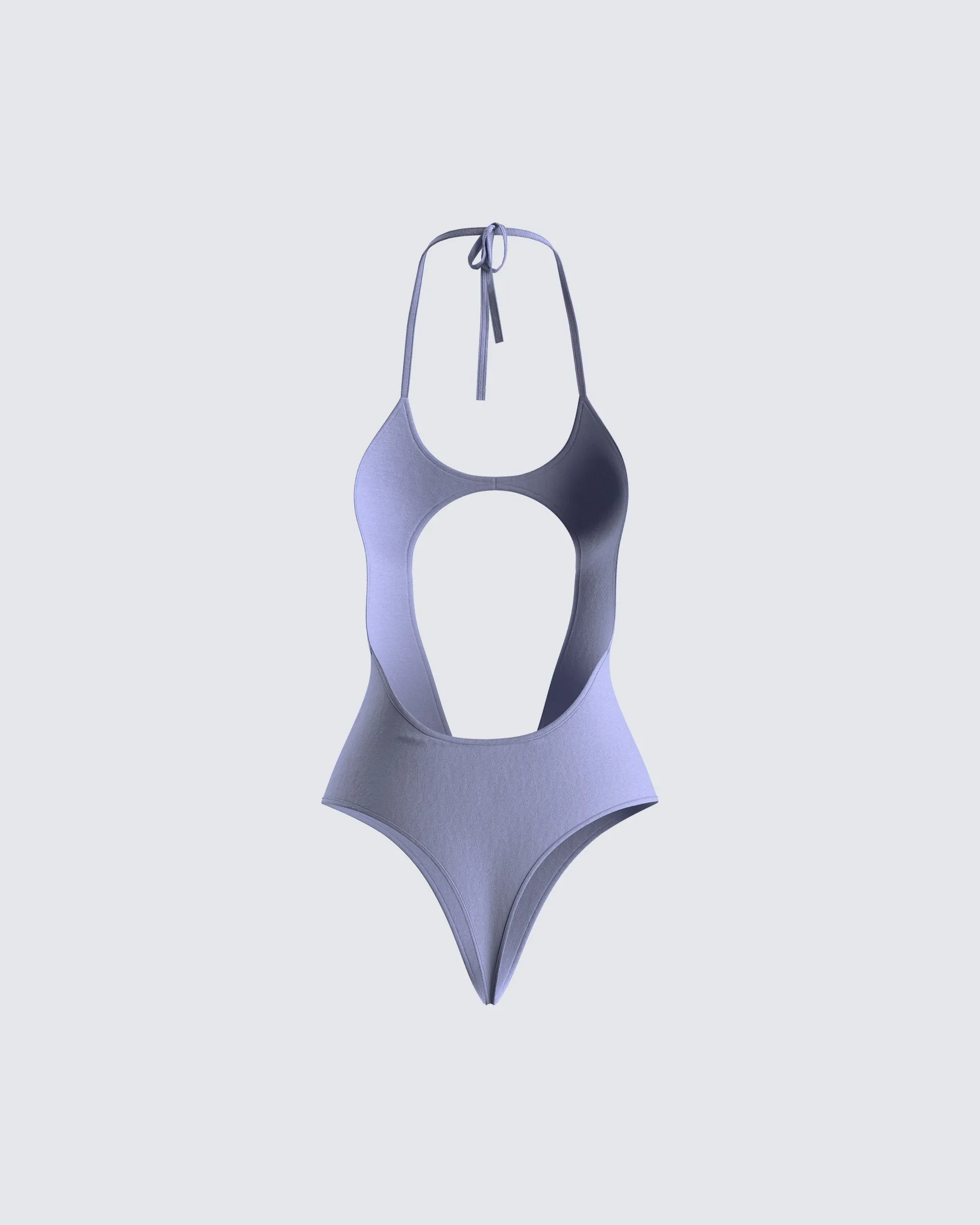 Meera Grey Jersey Cut Out Bodysuit sold by Finesse product image thumbnail 3