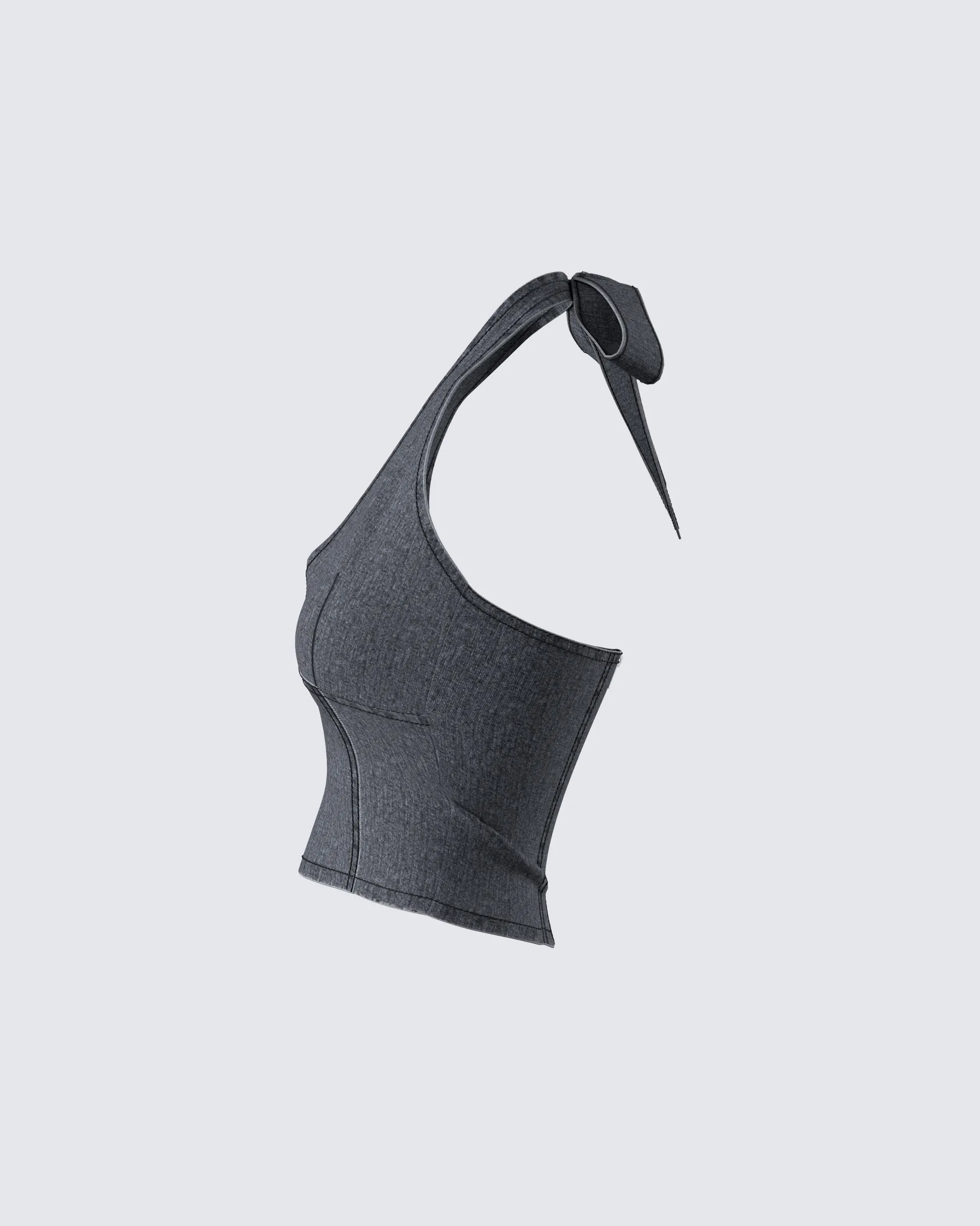 Ismay Black Denim Halter Top sold by Finesse product image thumbnail 2