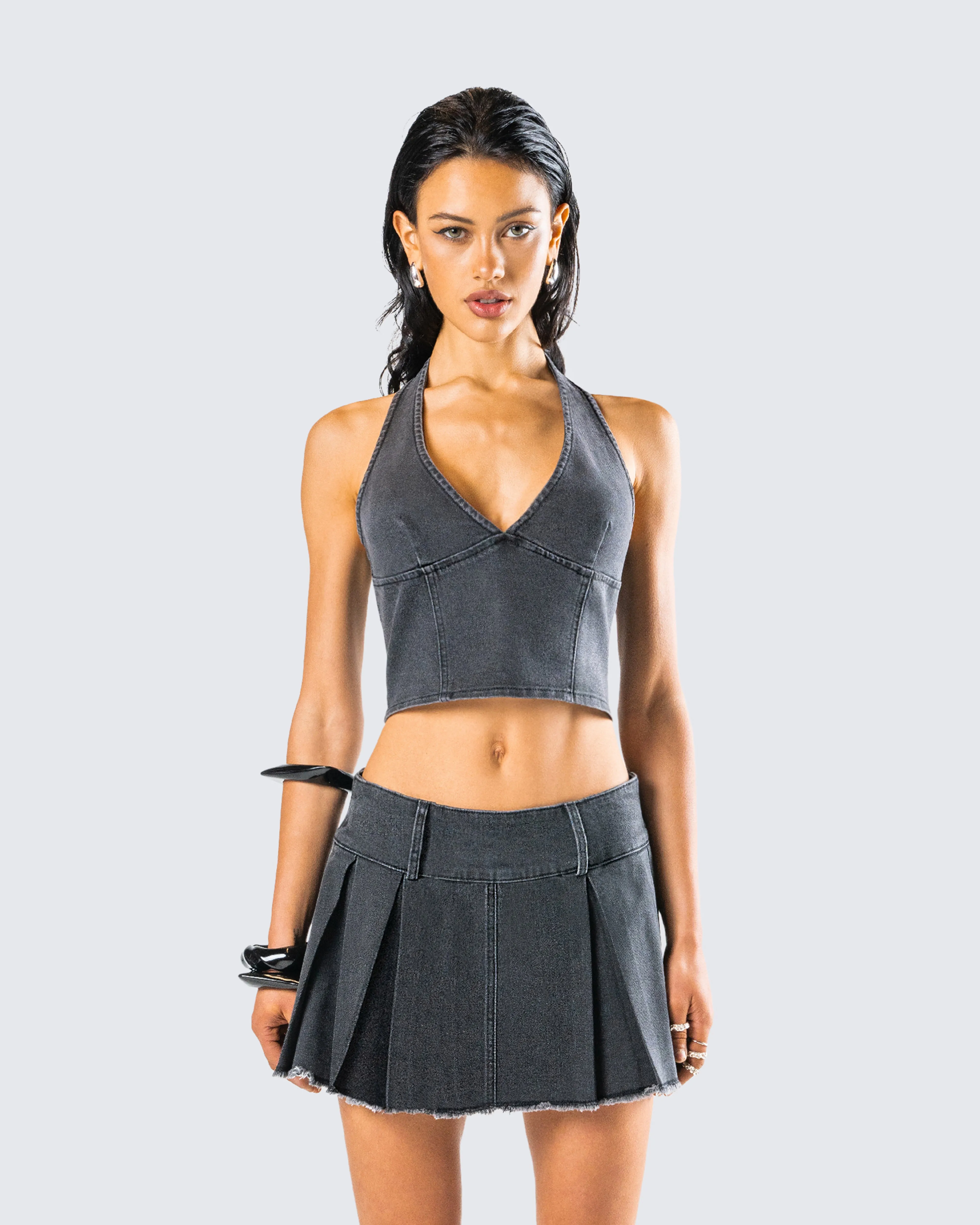 Ismay Black Denim Halter Top sold by Finesse product image thumbnail 4