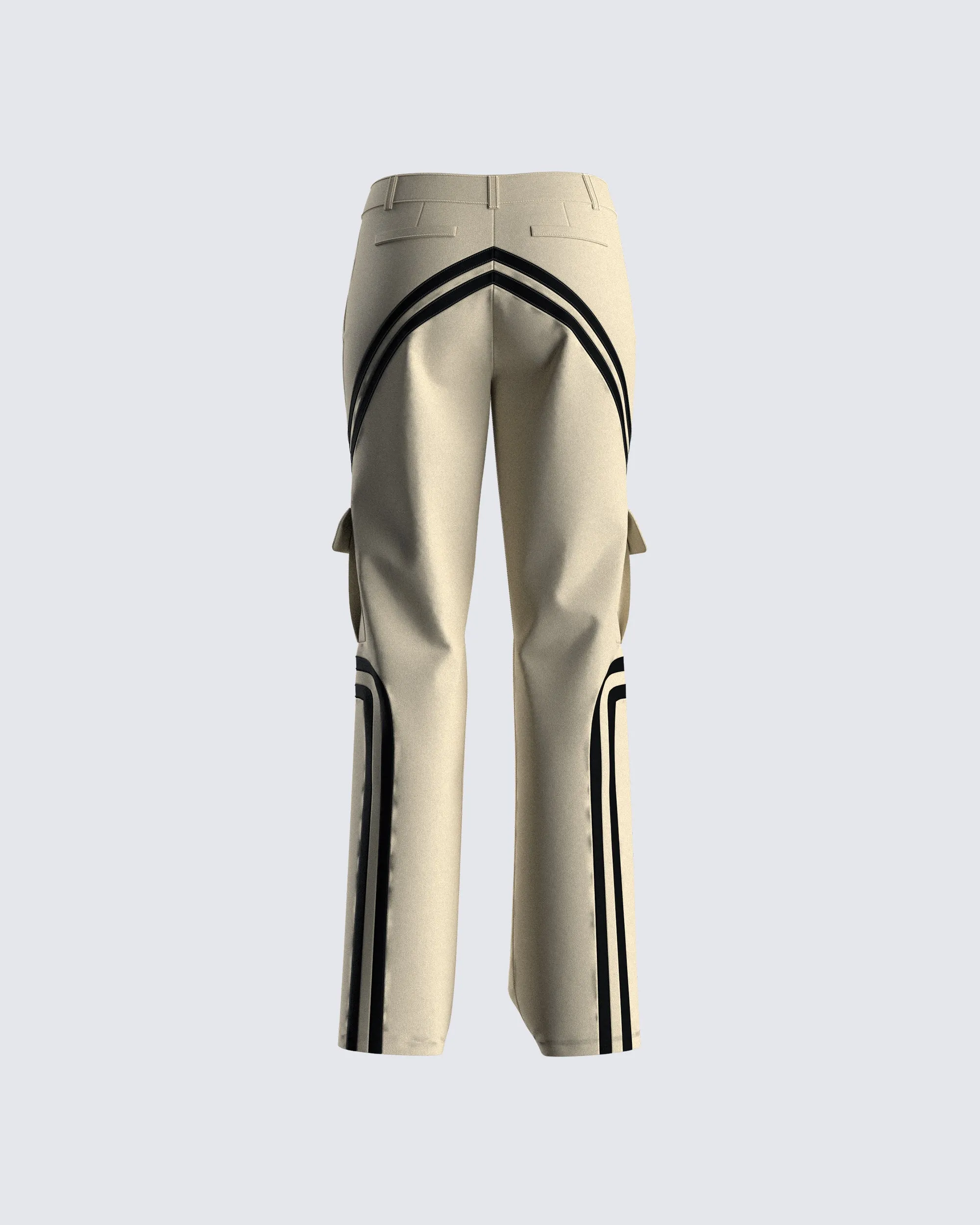 Marcia Taupe Twill Cargo Pant sold by Finesse product image thumbnail 3