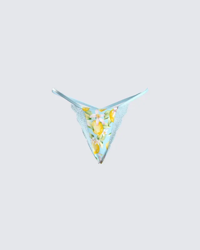 Elvie Lemon Print Lace Panty sold by Finesse