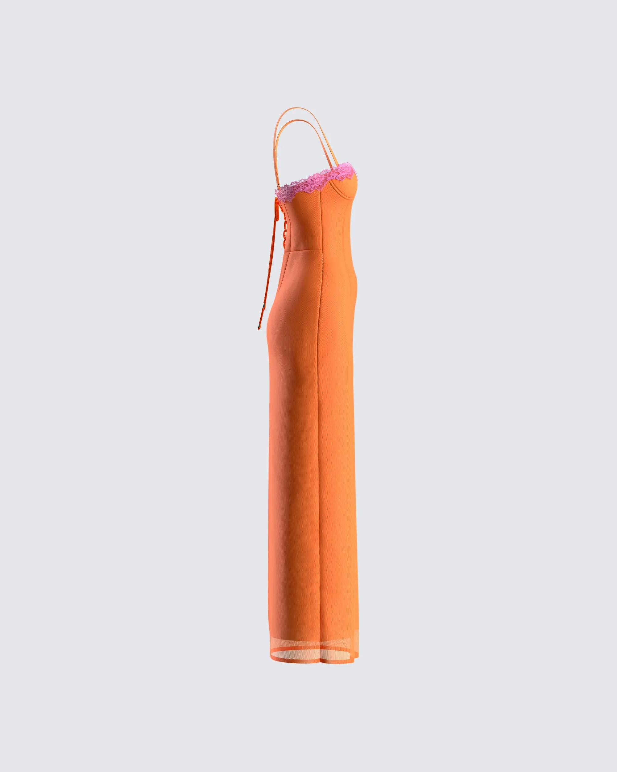 Ayesha Orange Mesh Maxi Dress sold by Finesse product image thumbnail 2