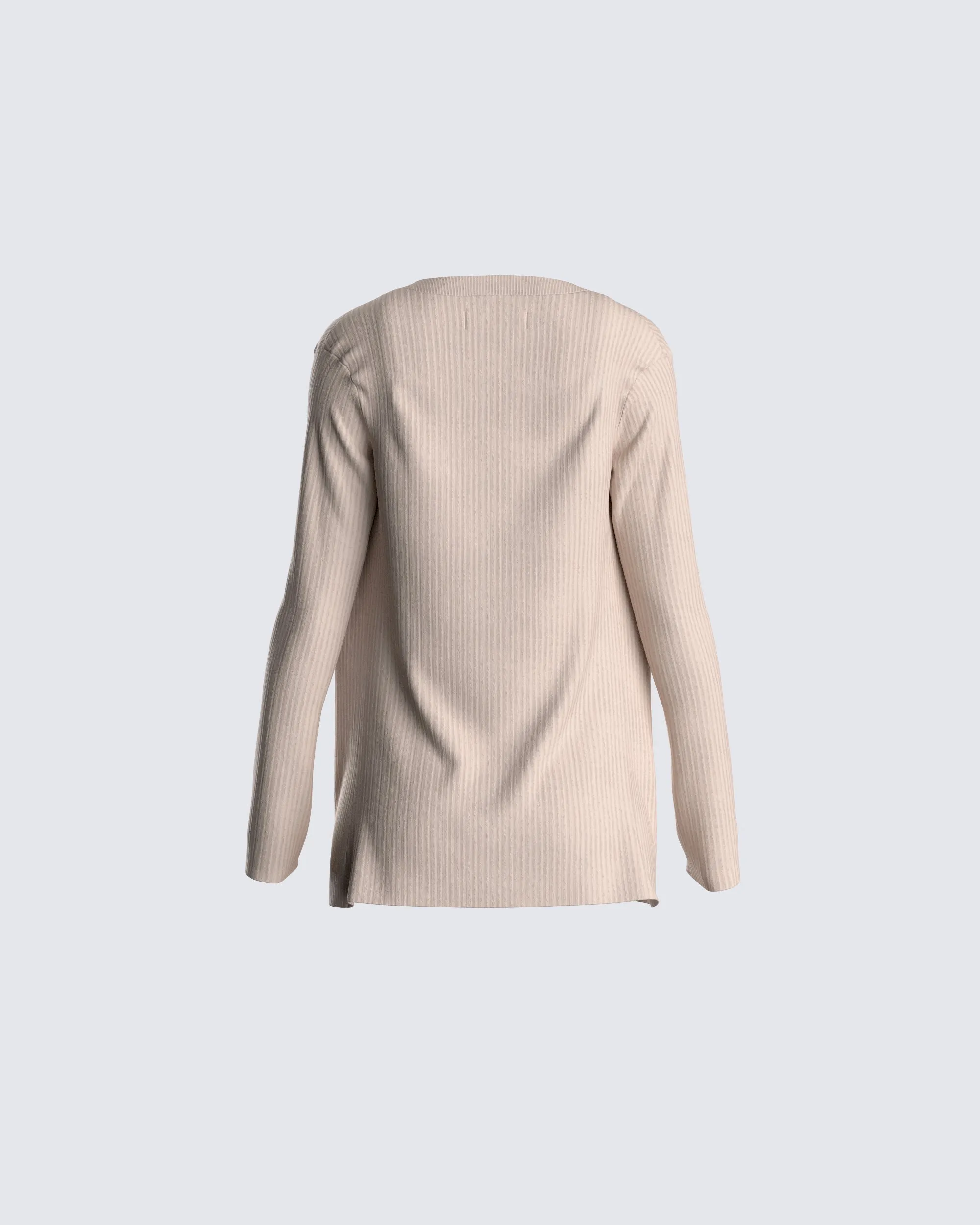Elsie Taupe Ribbed Cardigan sold by Finesse product image thumbnail 3