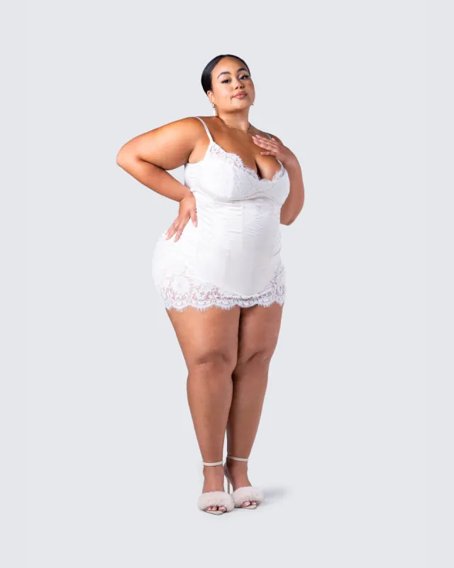 rosie white corset dress Rosie Etienne Corset Mini Dress Size UK 6/US 2/AU 6 & UK 8/US 4/AU 8 Fits 4-8 Hire for $360 RRP $1000 DM to Book