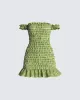 Everly Green Plaid Mini Dress sold by Finesse