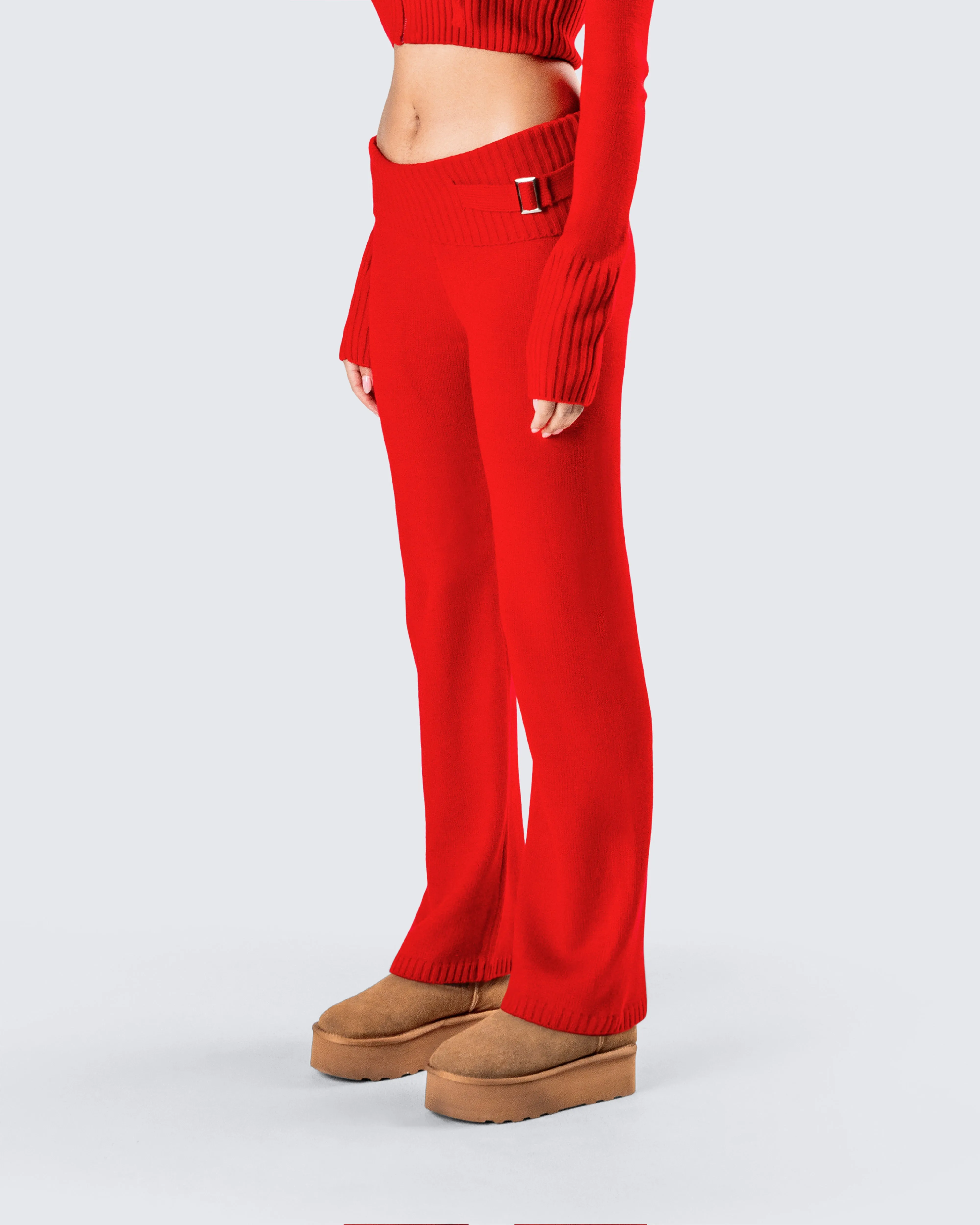 Alyssa Red Knit Pant sold by Finesse product image thumbnail 5
